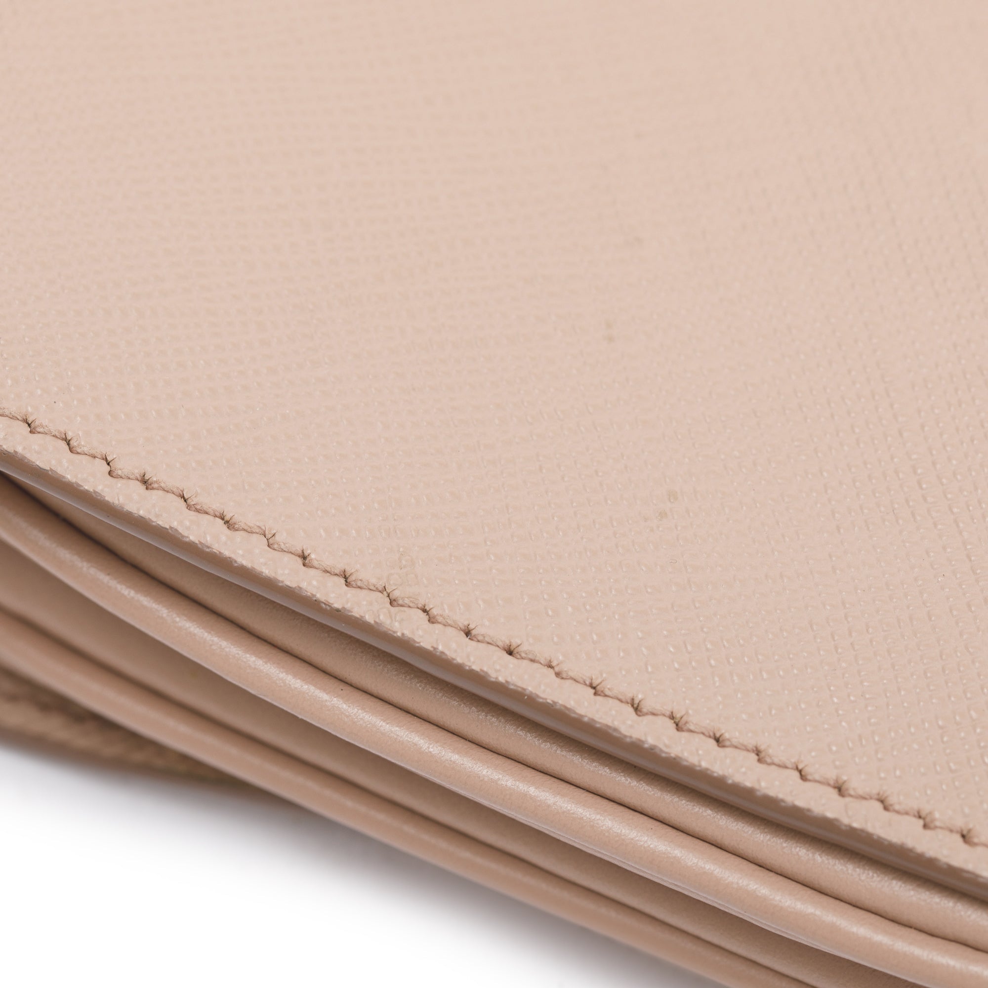 Prada Beige Saffiano Soft Calf Leather Chain Crossbody Bag w/ Authenticity Card