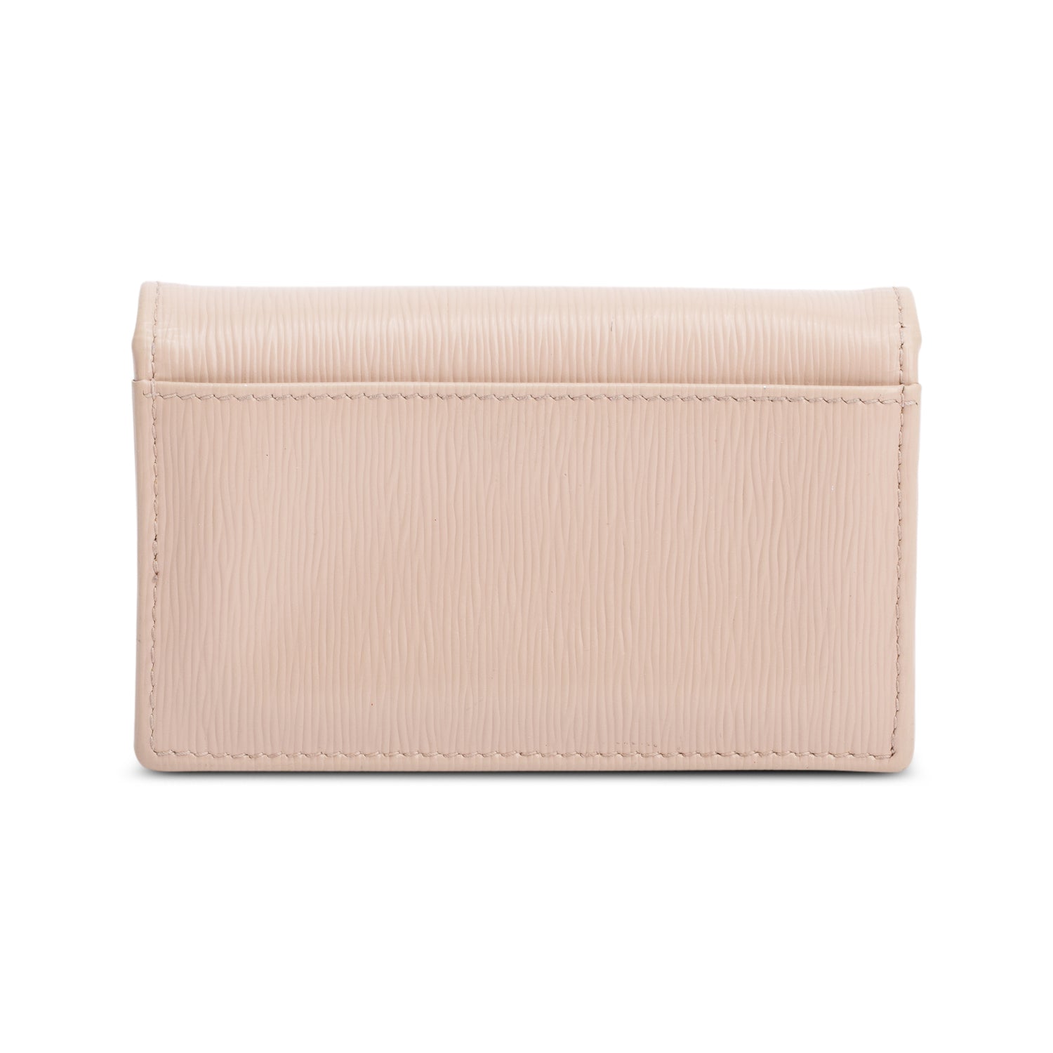 Prada Beige Vitello Move Leather Flap Card Holder w/ Box & Authenticity Card