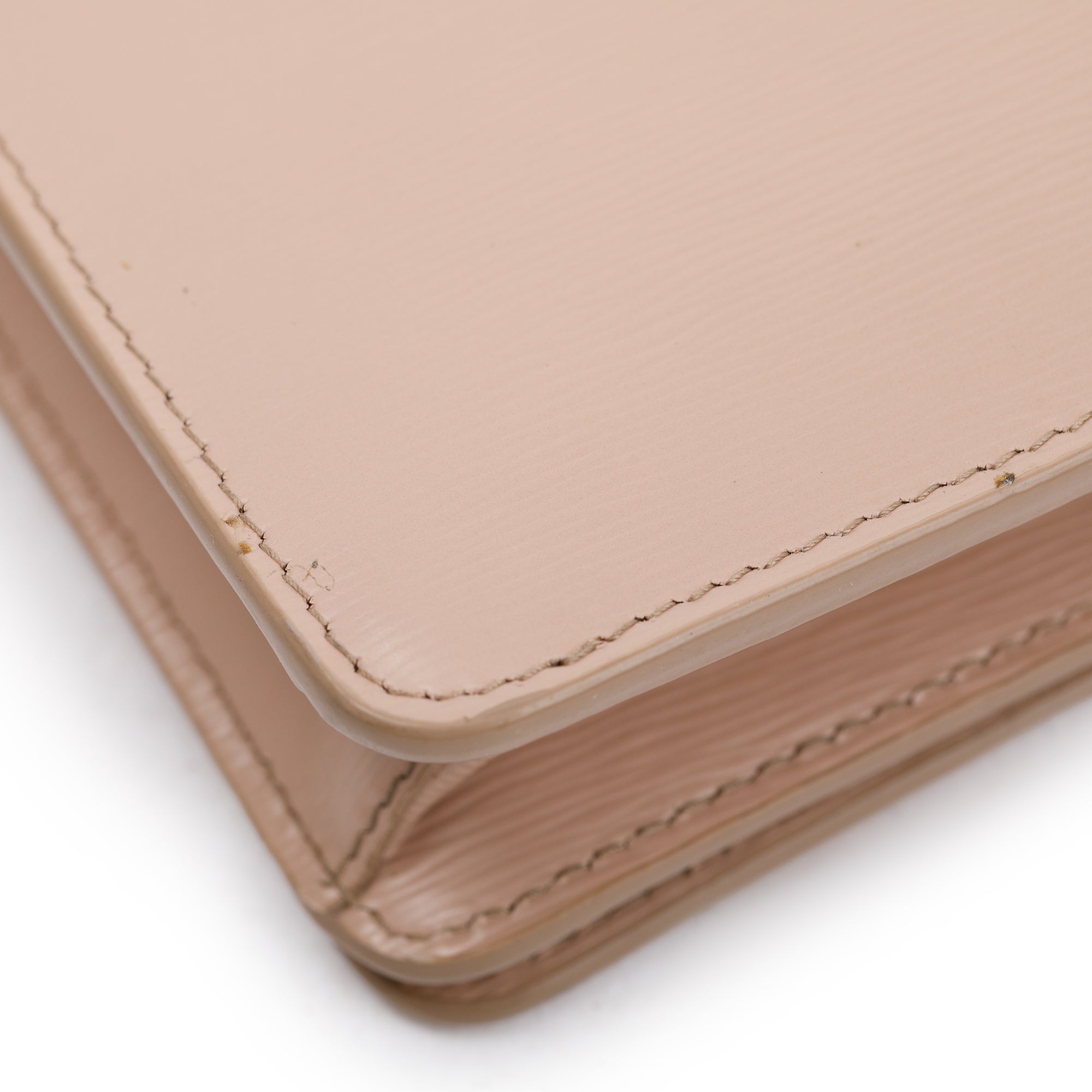 Prada Beige Vitello Move Wallet on Chain w/ Box & Authenticity Card