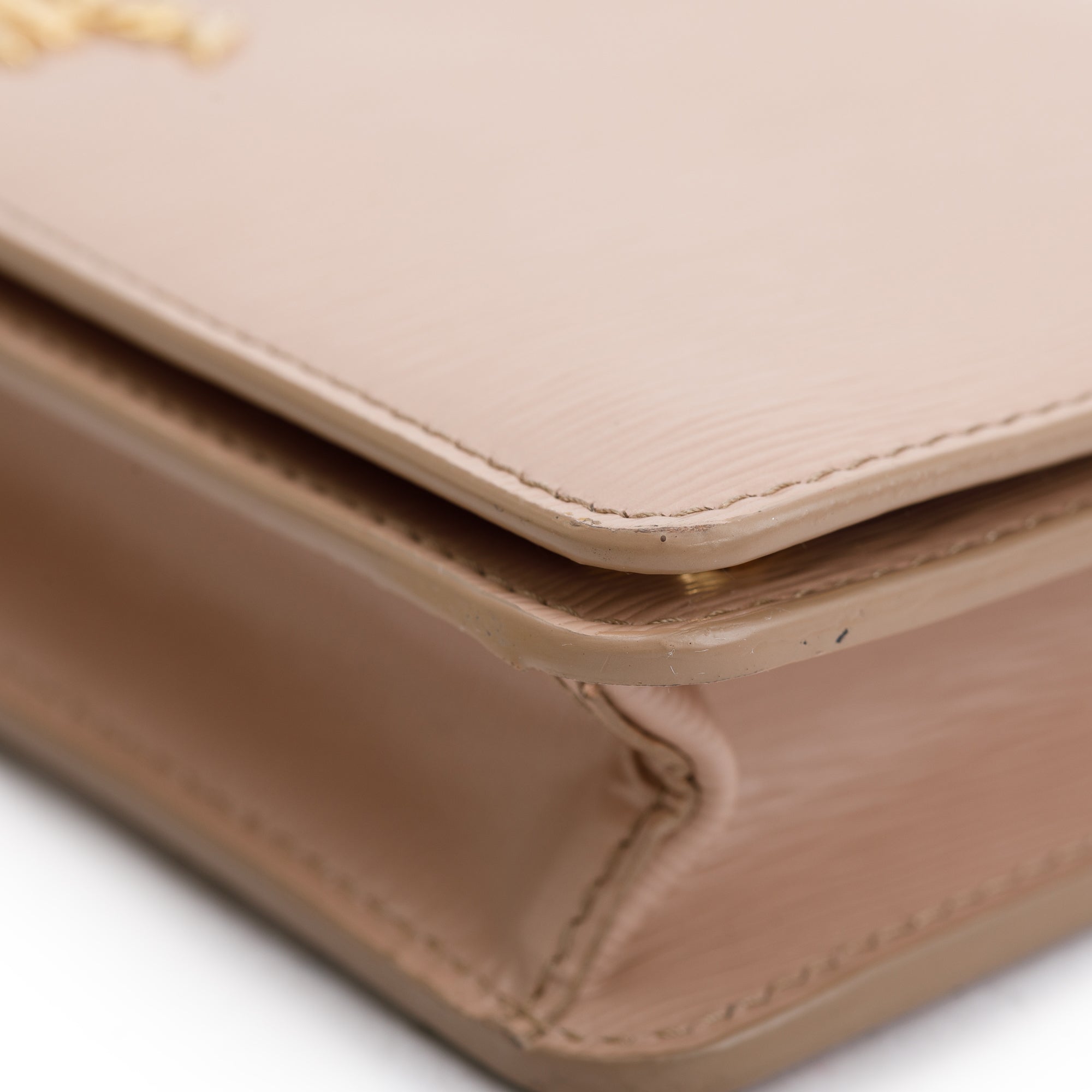 Prada Beige Vitello Move Wallet on Chain w/ Box & Authenticity Card