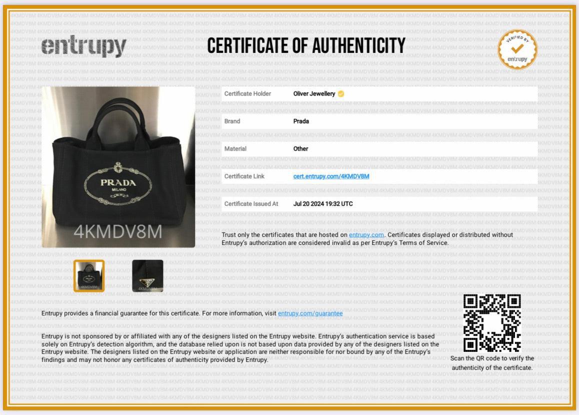 Prada Black Canvas Canapa Logo Tote w/ Strap