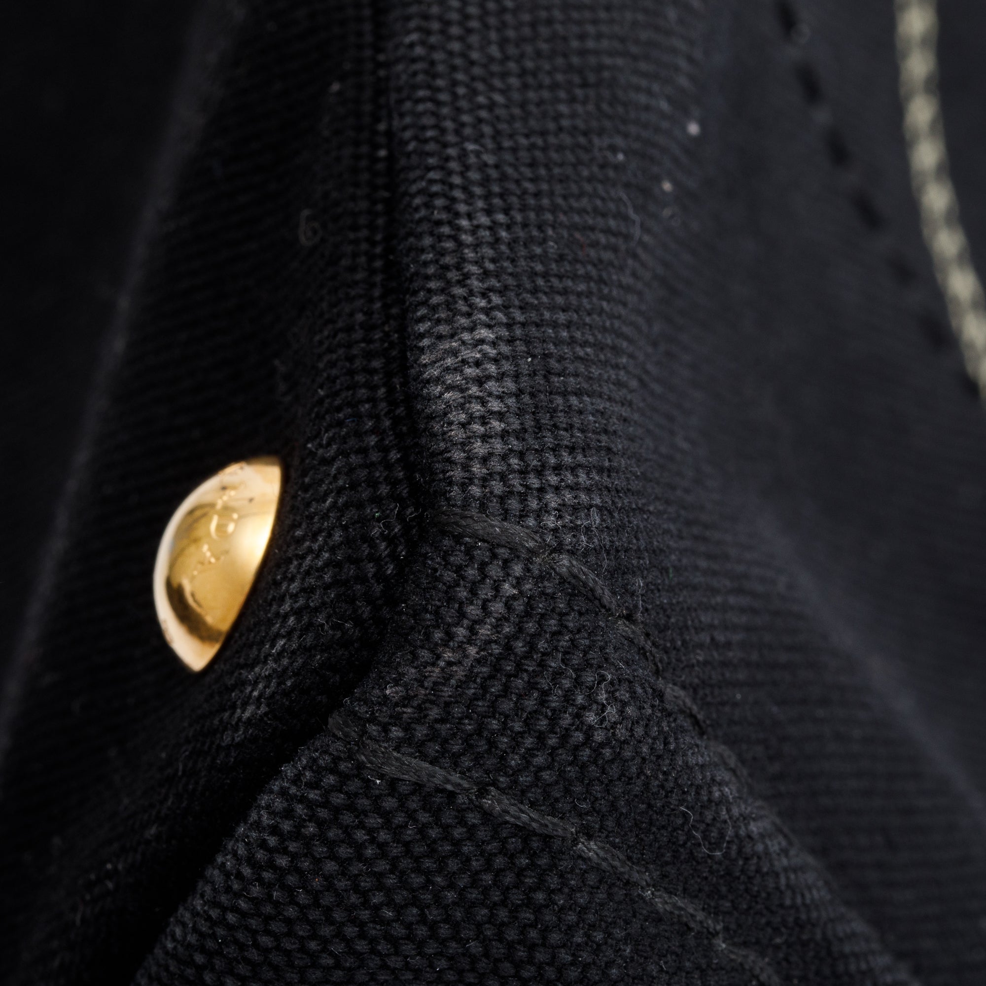 Prada Black Canvas Canapa Logo Tote w/ Strap