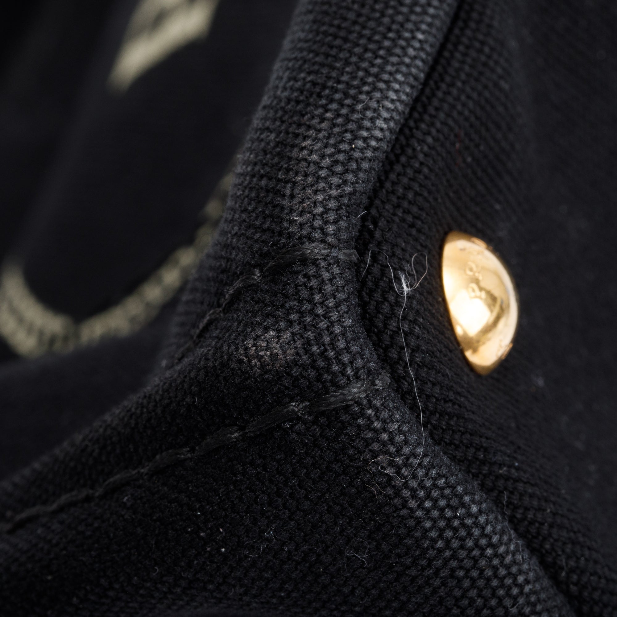 Prada Black Canvas Canapa Logo Tote w/ Strap