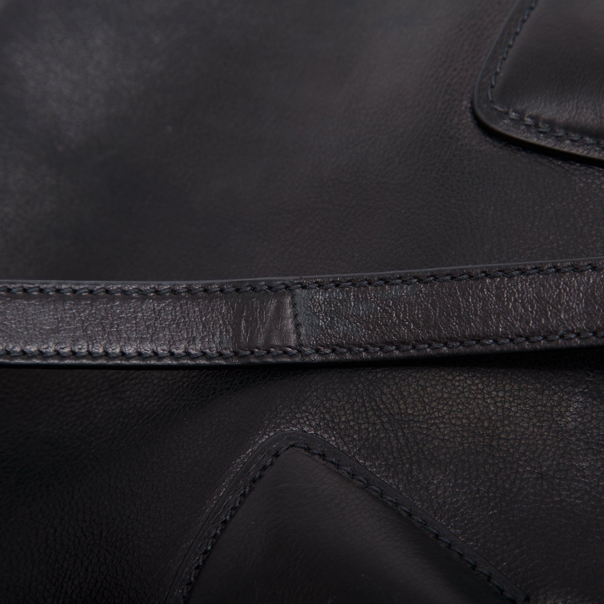 Prada Black Glace Calf Twin Pocket Tote w/ Strap