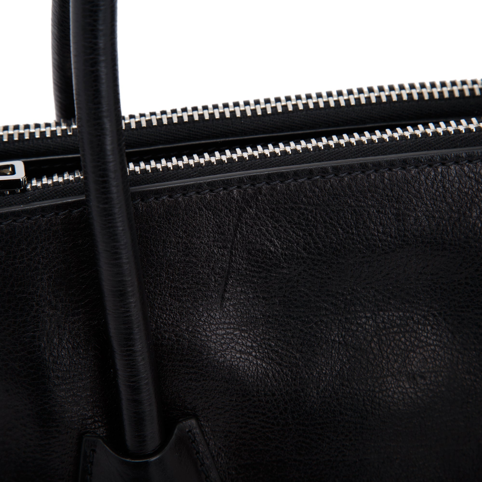 Prada Black Glace Calf Twin Pocket Tote w/ Strap