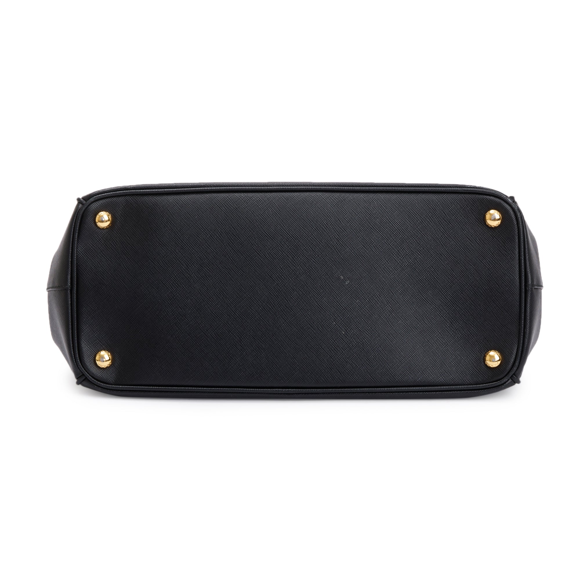 Prada Black Large Saffiano Lux Double Zip Galleria Tote w/ Strap