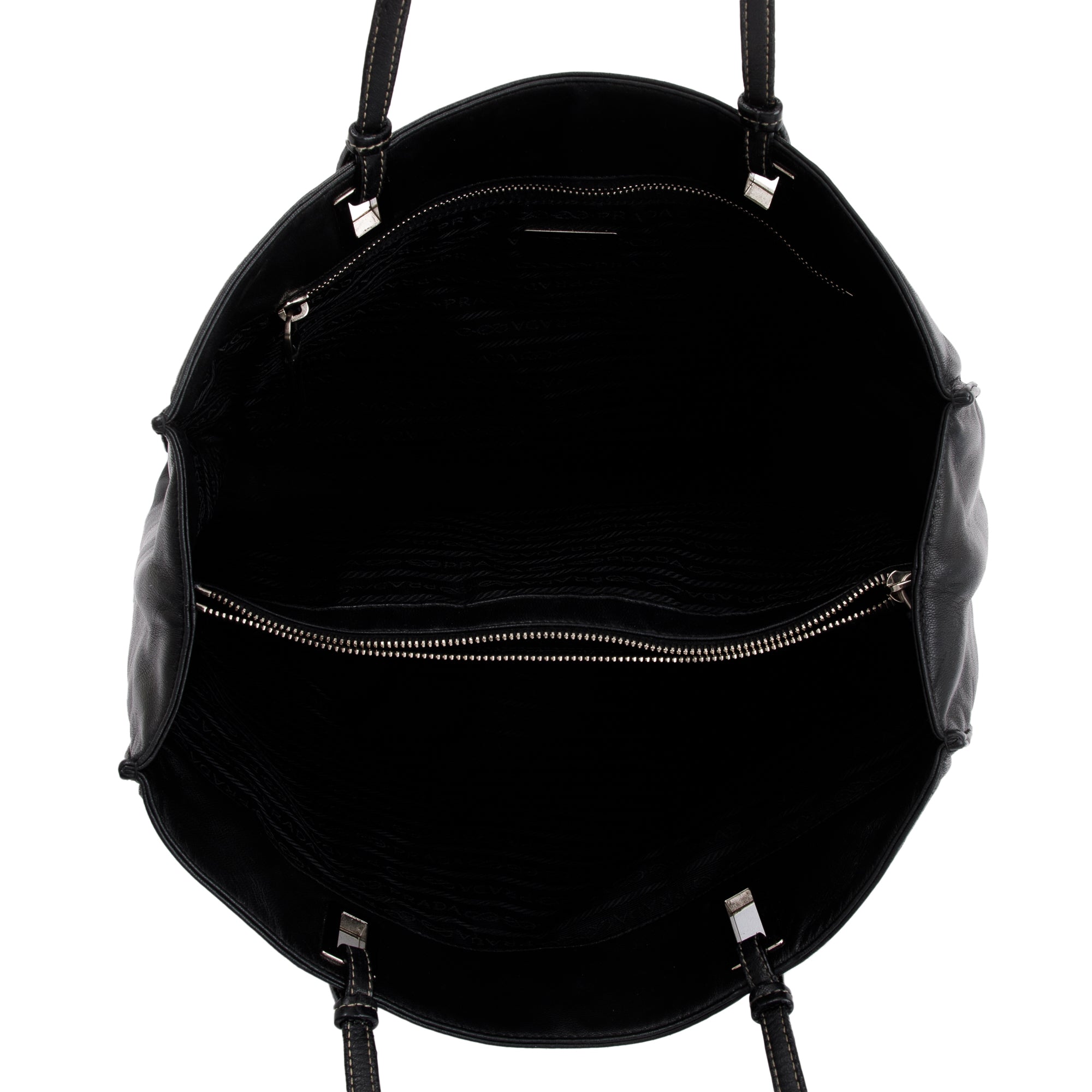 Prada Black Nappa Acciaio Tote w/ Authenticity Card