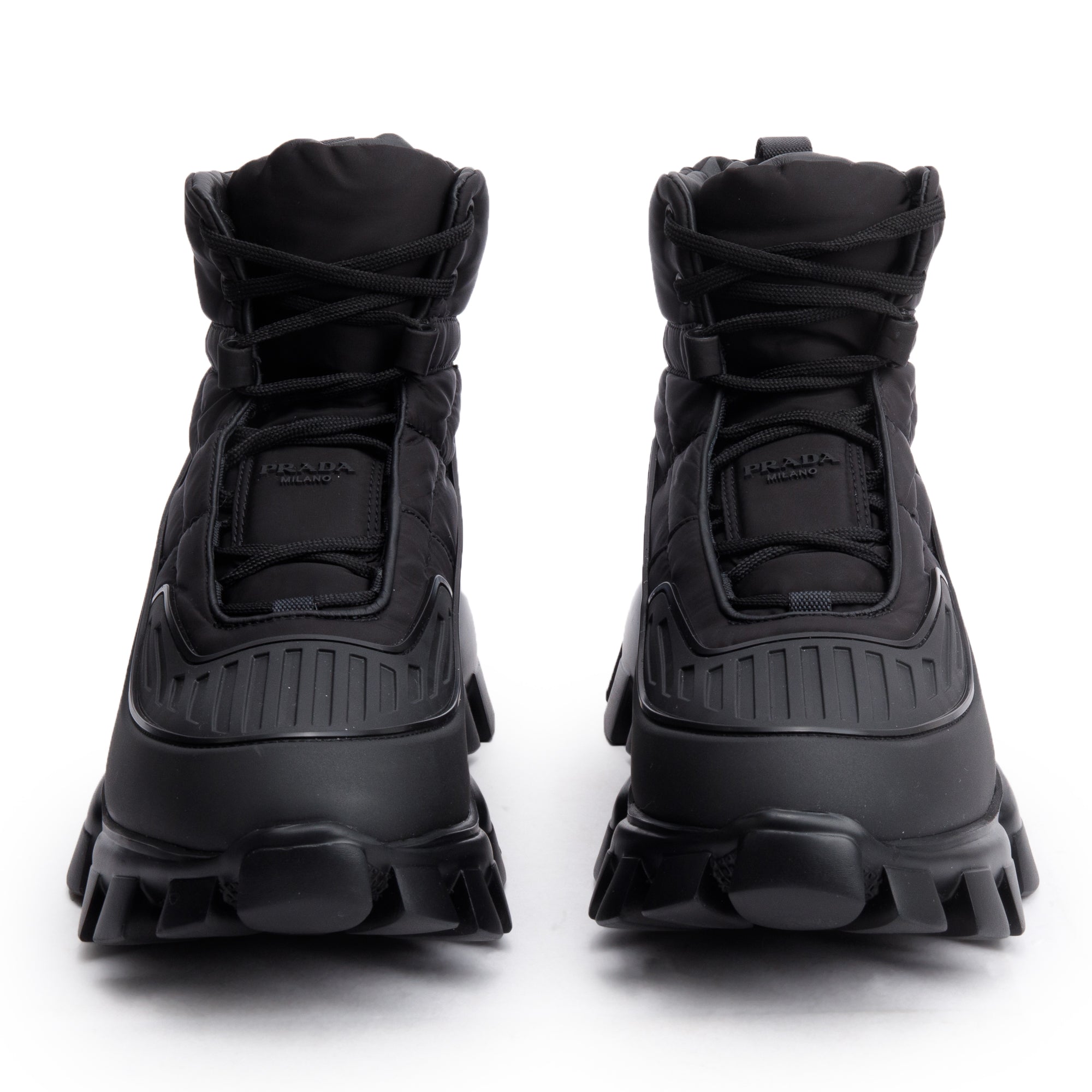Prada Black Nylon/ Rubber Cloudbust Thunder Lug-Sole Combat