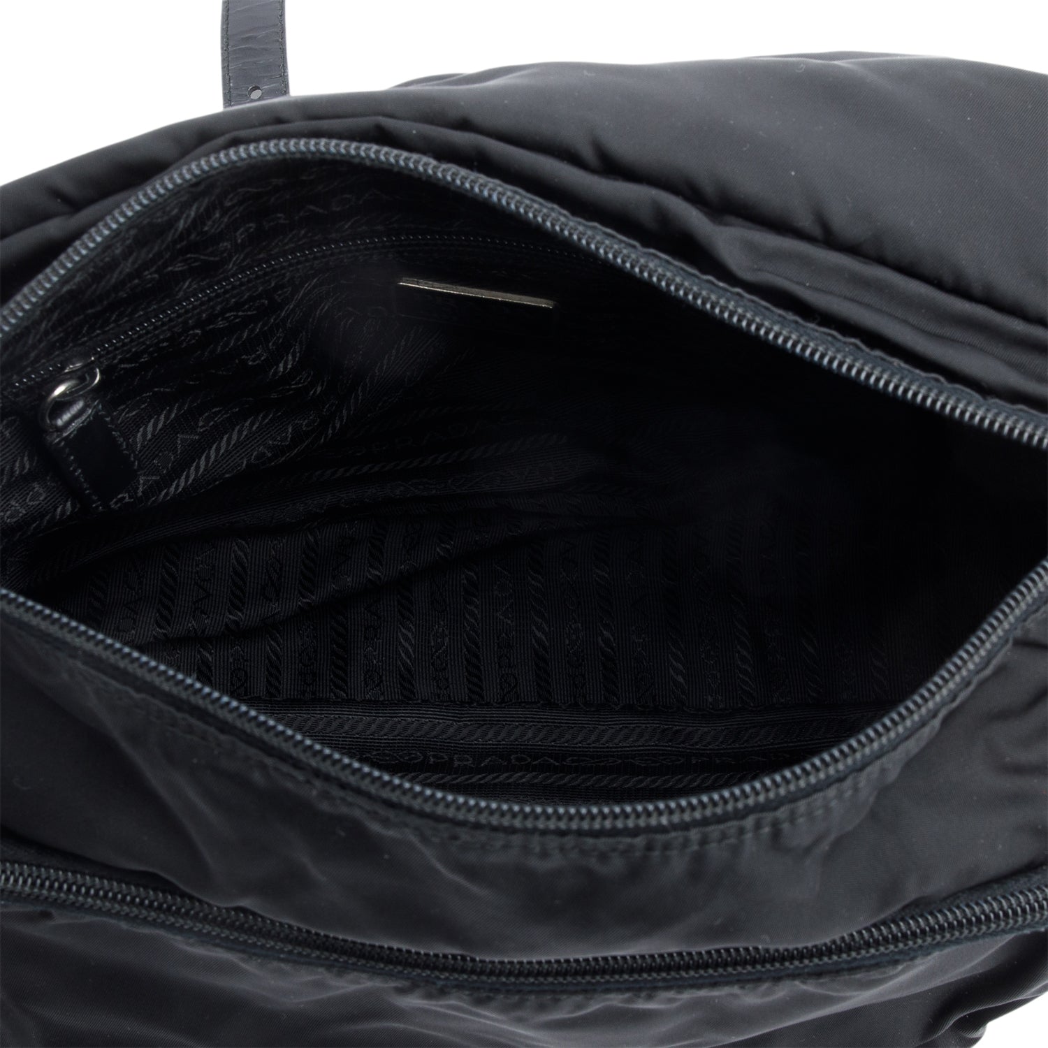 Prada Black Nylon Vela Sport Buckle Messenger Bag