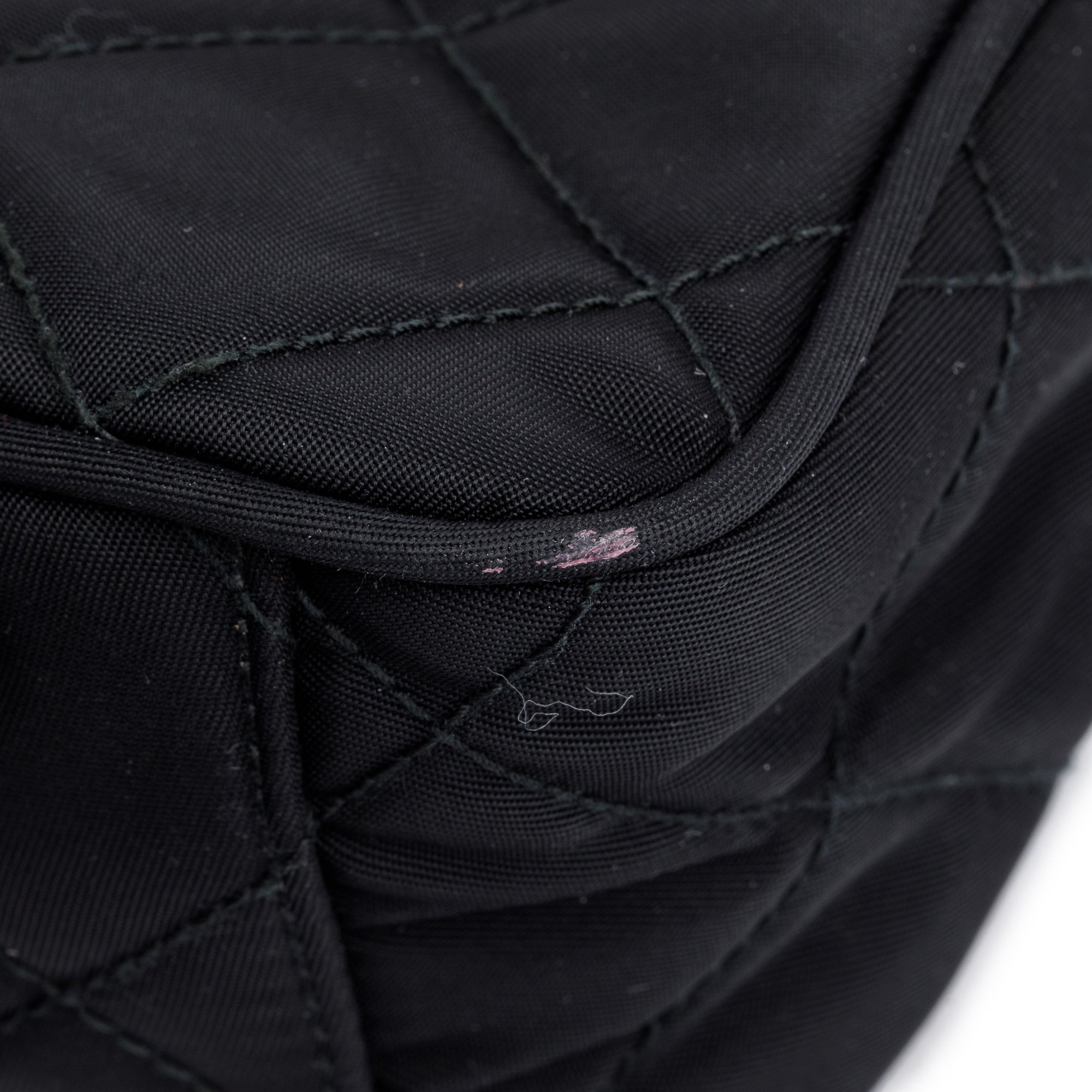 Prada Black Quilted Tessuto Impuntu Chain Crossbody Bag w/ Authenticity Card