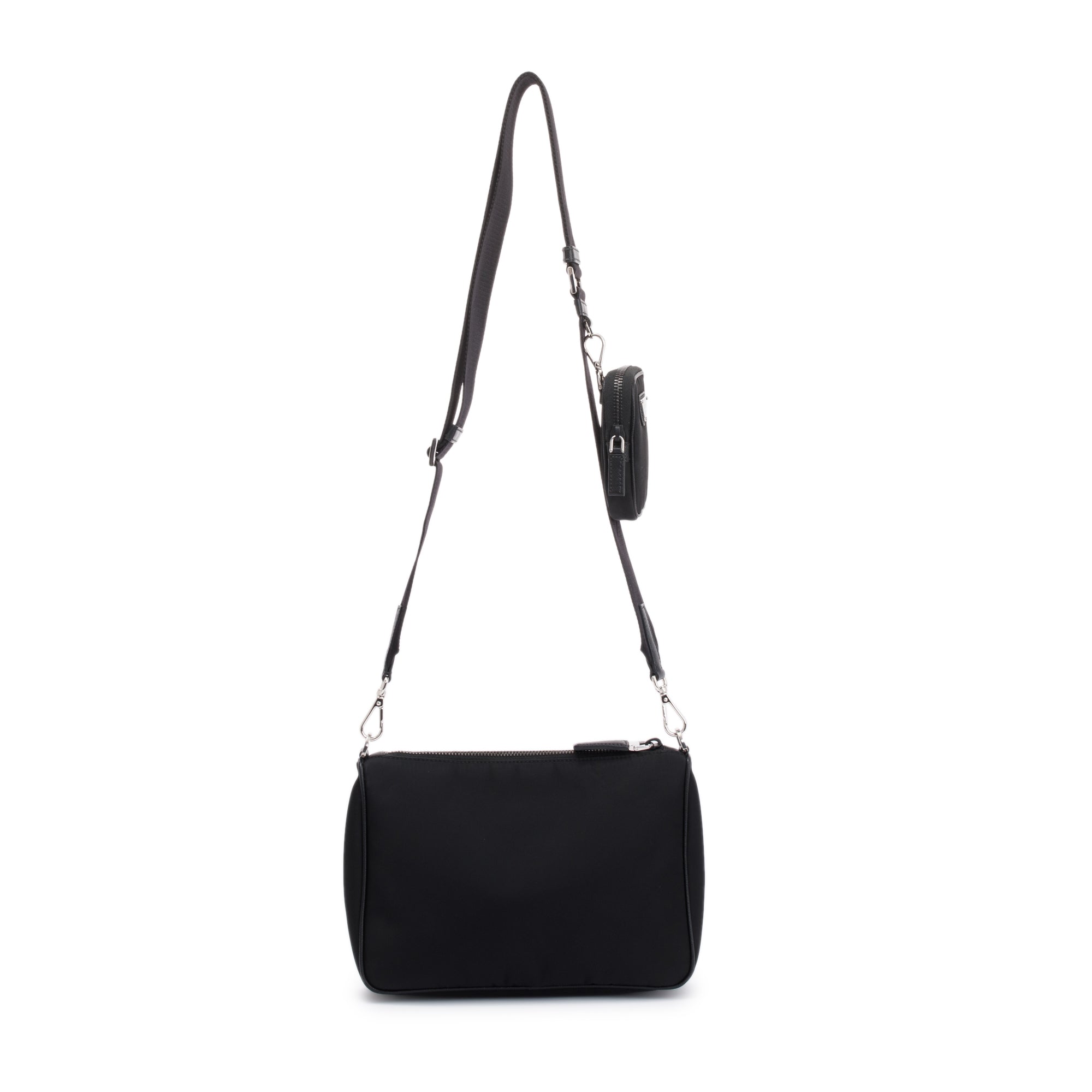 Prada Black Re-Edition 2000 Nylon Messenger Bag