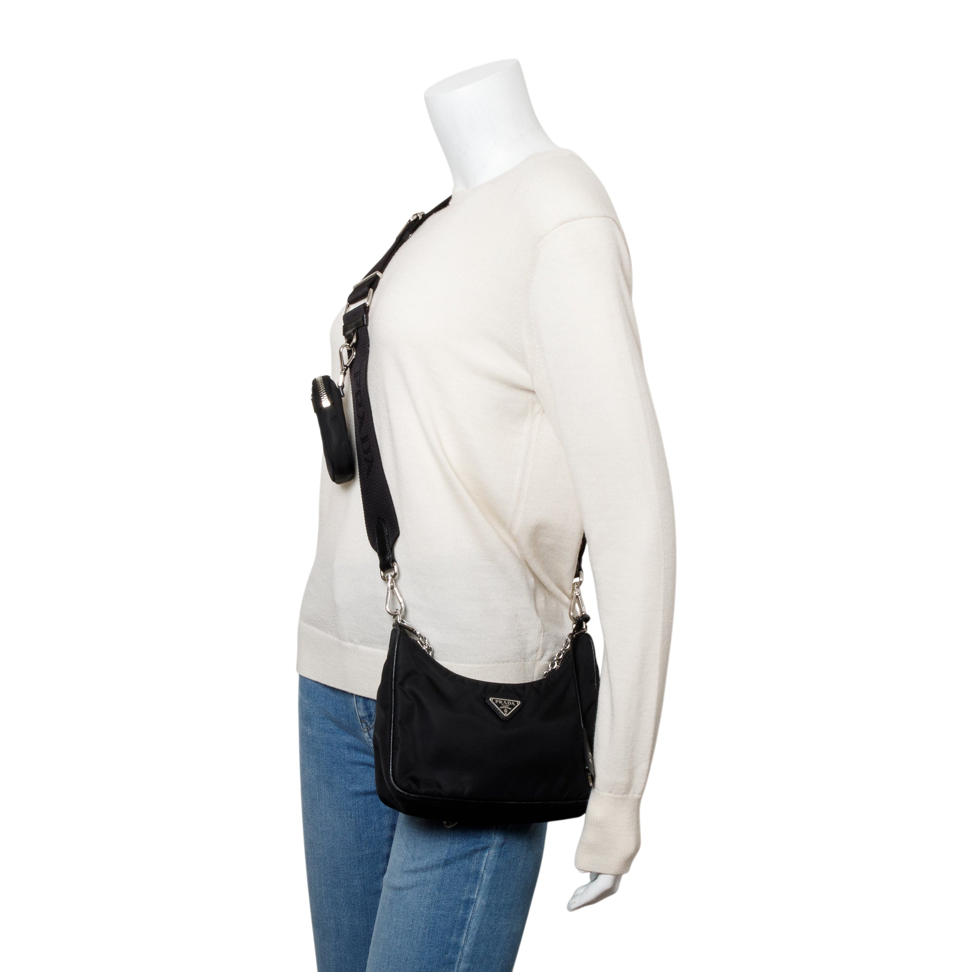 Prada Black Re-Edition 2005 Re-Nylon Shoulder Bag