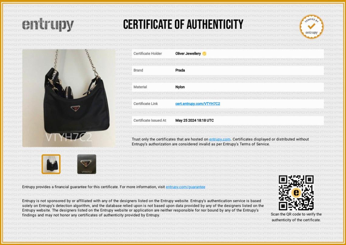 Prada Black Re-Edition 2005 Re-Nylon Shoulder Bag w/ Authenticity Card