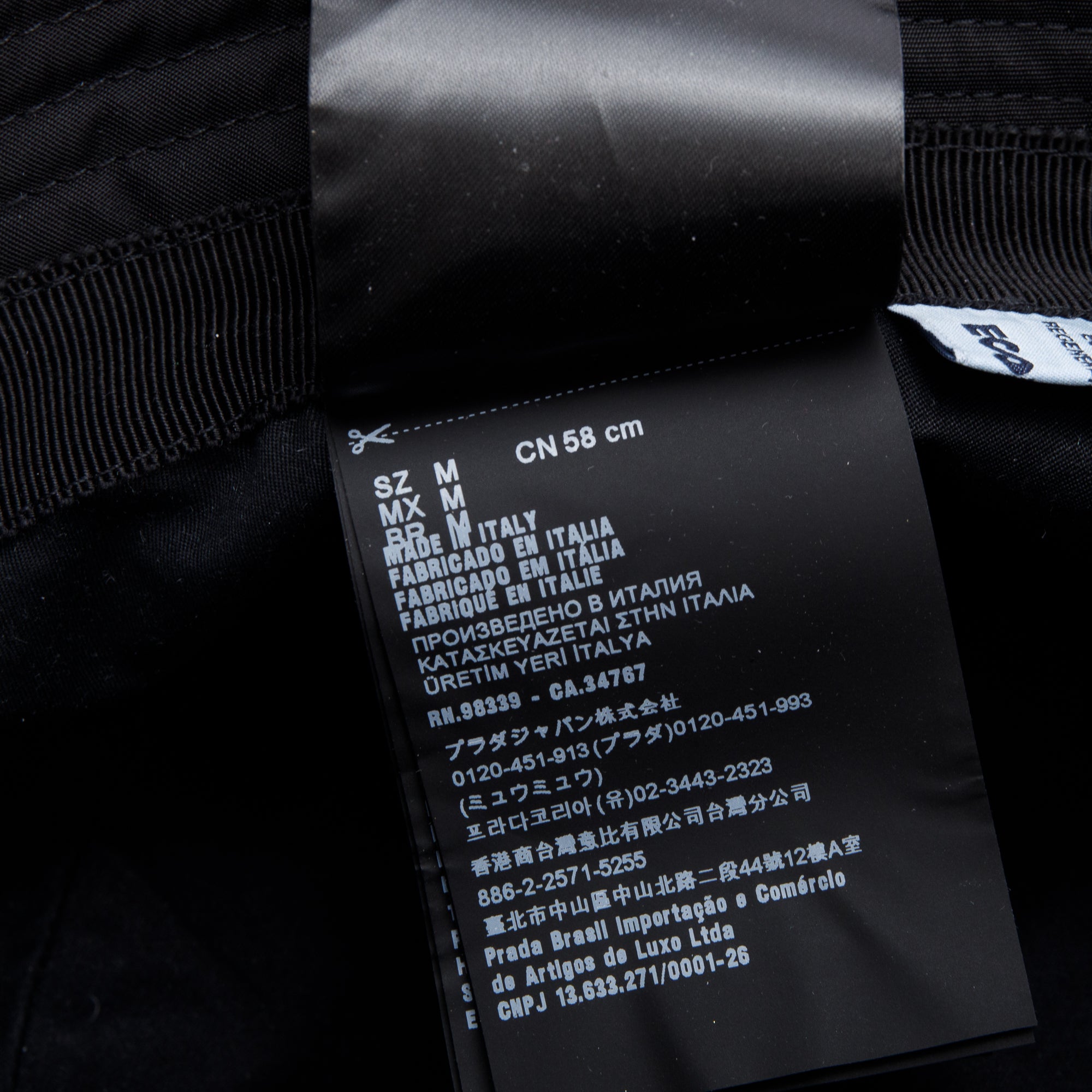 Prada Black Re-Nylon Bucket Hat