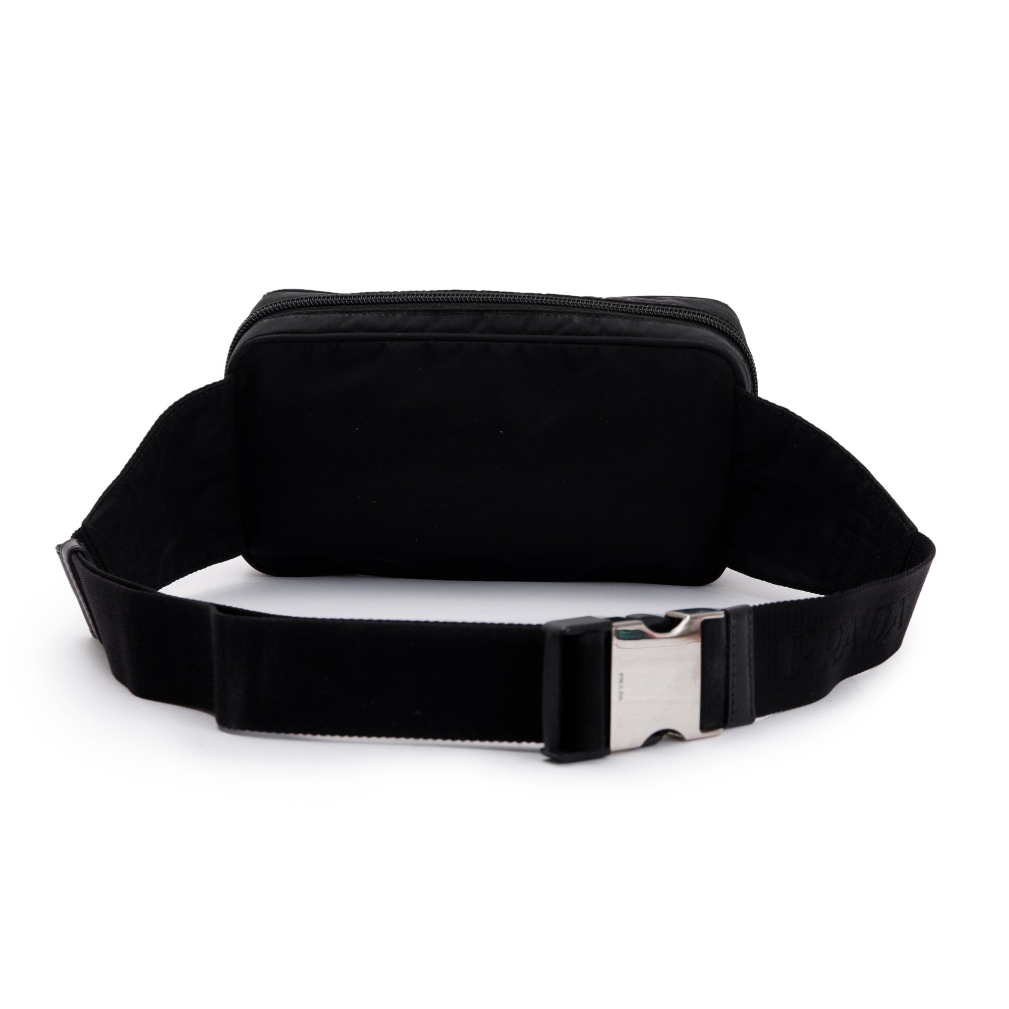 Prada Black Re-Nylon & Saffiano Leather Belt Bag