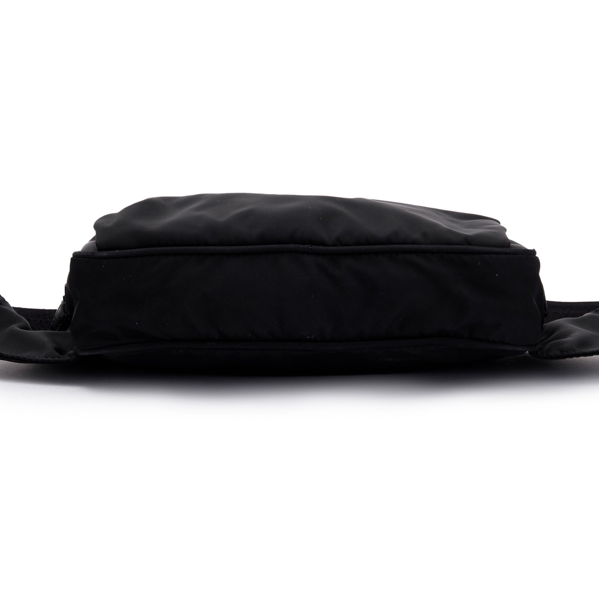 Prada Black Re-Nylon & Saffiano Leather Belt Bag