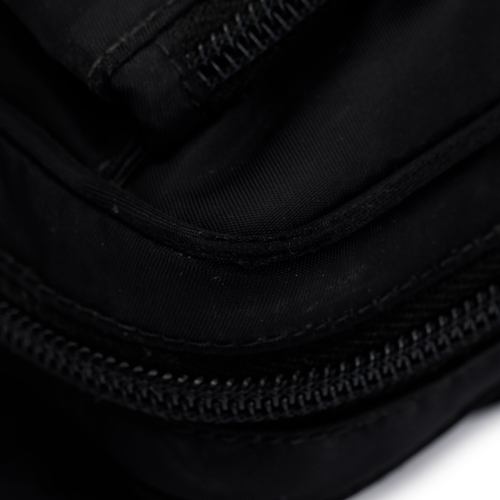 Prada Black Re-Nylon & Saffiano Leather Belt Bag