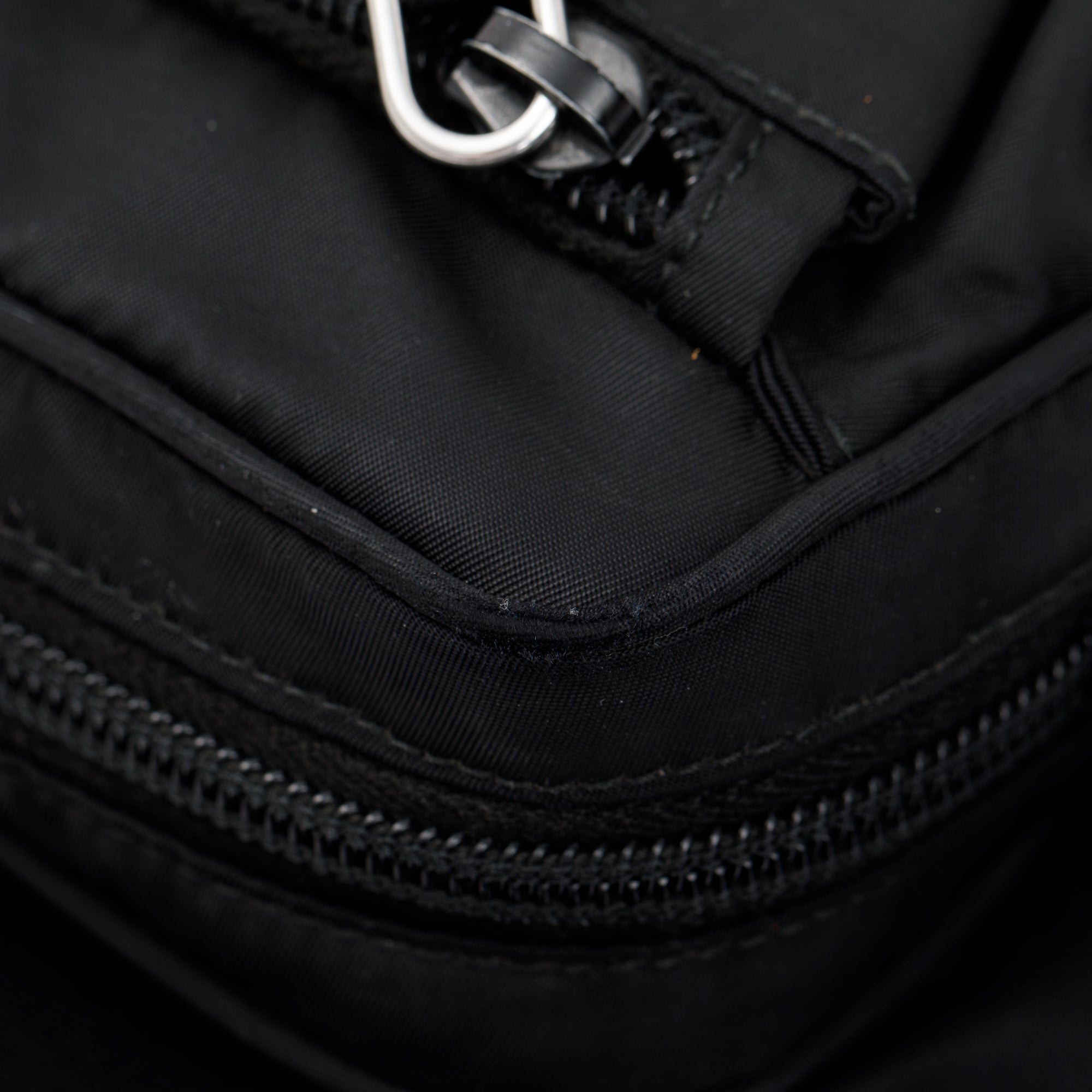 Prada Black Re-Nylon & Saffiano Leather Belt Bag