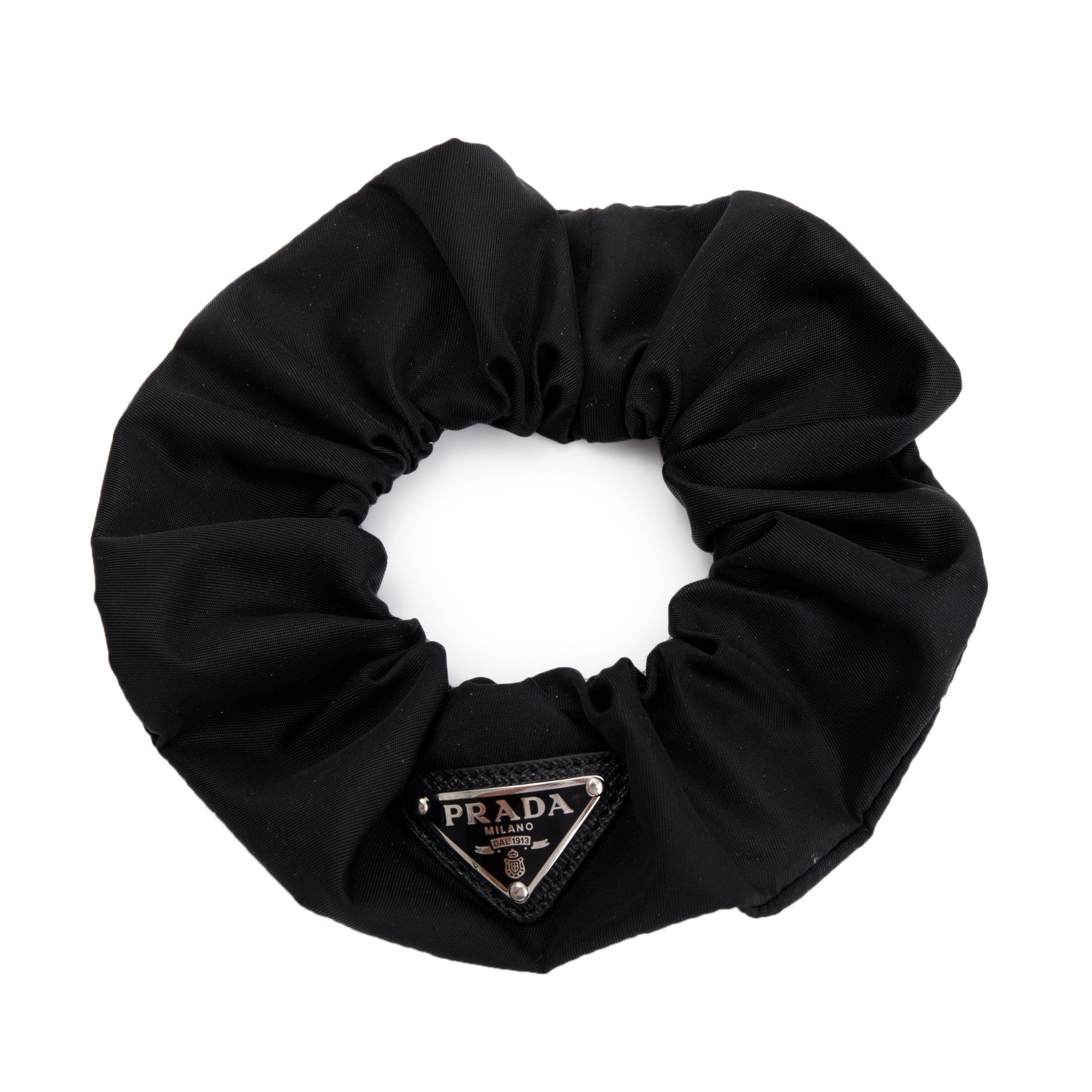 Prada Black Re-Nylon Scrunchie w/ Box