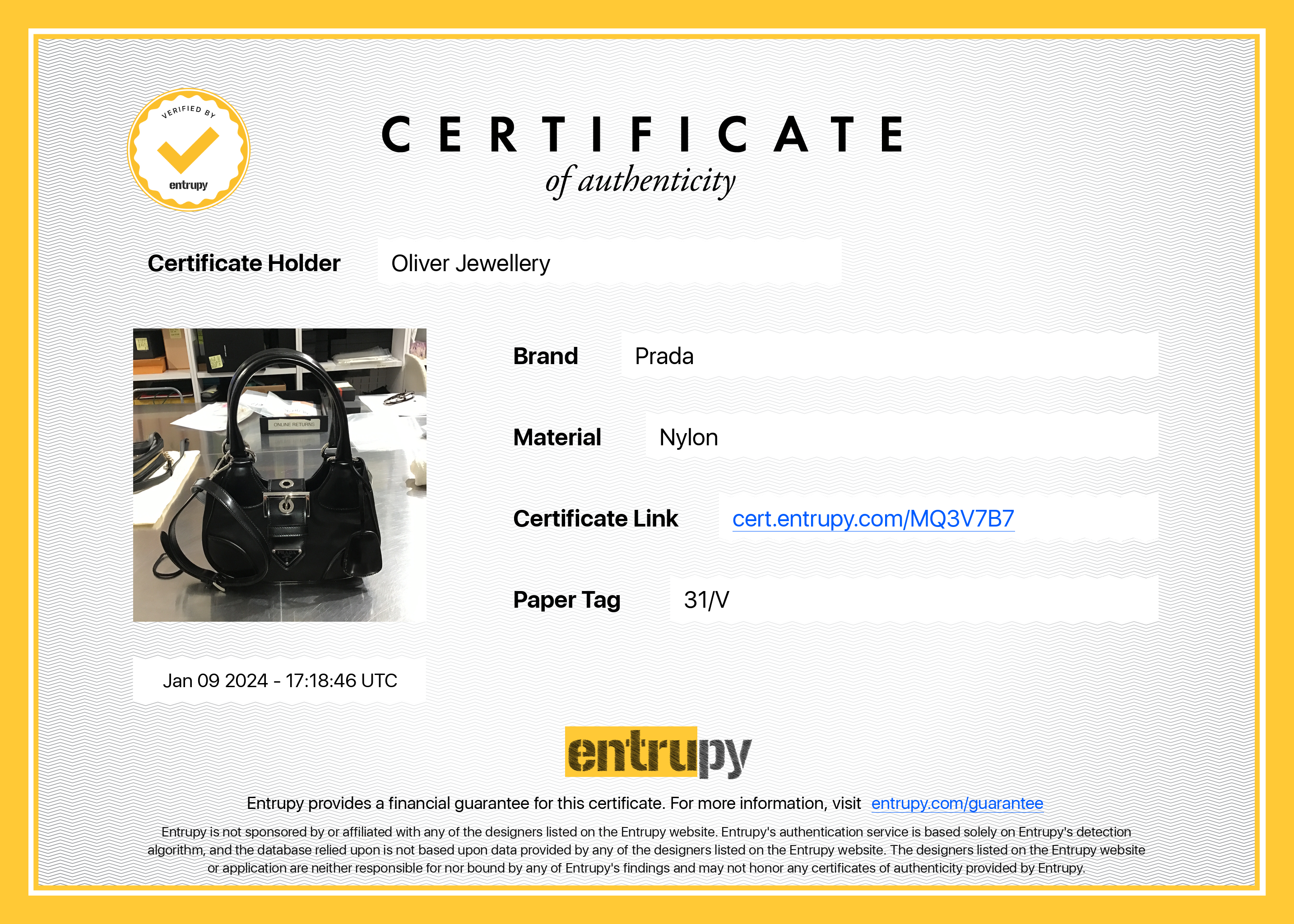 Prada Black Re-Nylon and Leather Moon Bag