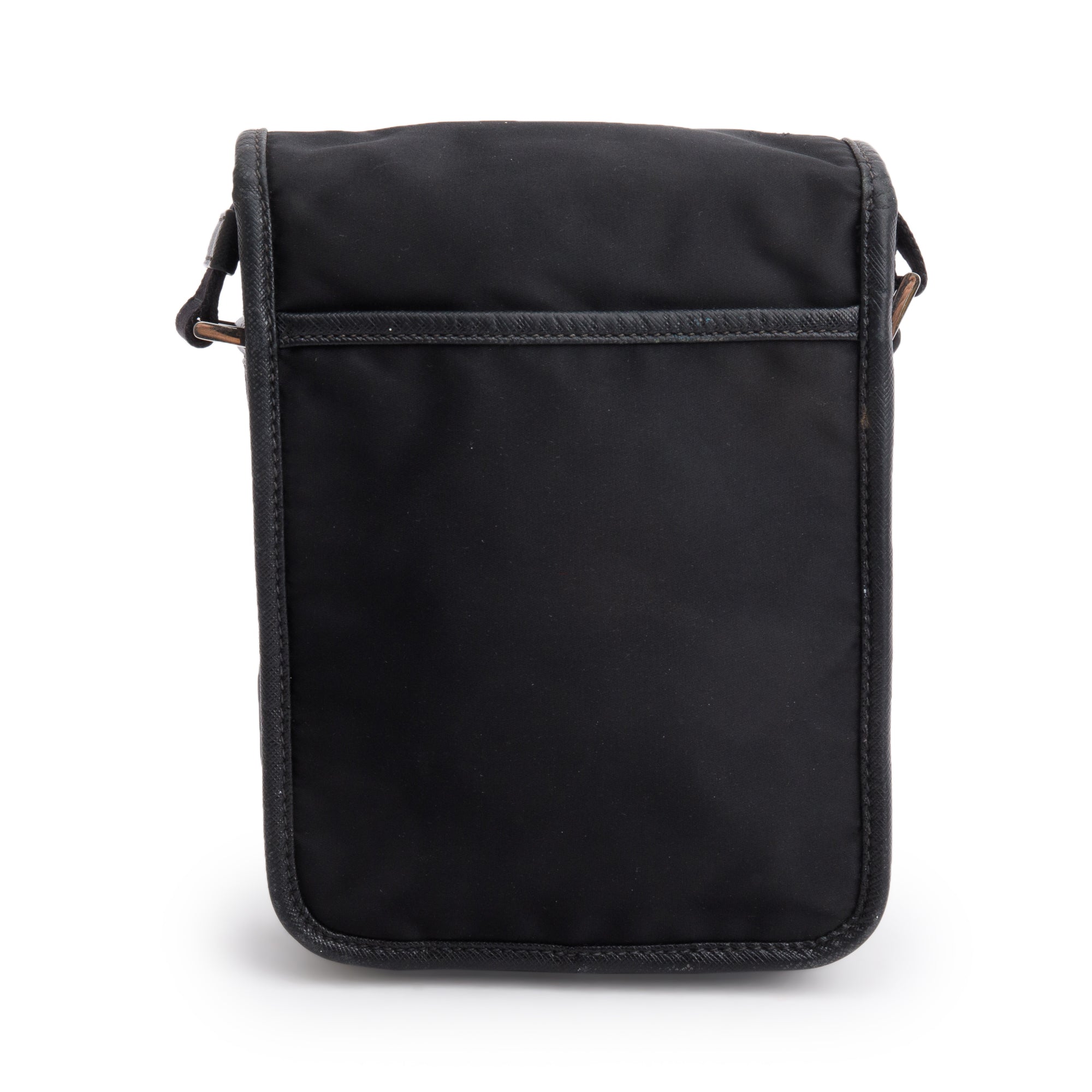 Prada Black Re-Nylon and Saffiano Leather Crossbody Bag