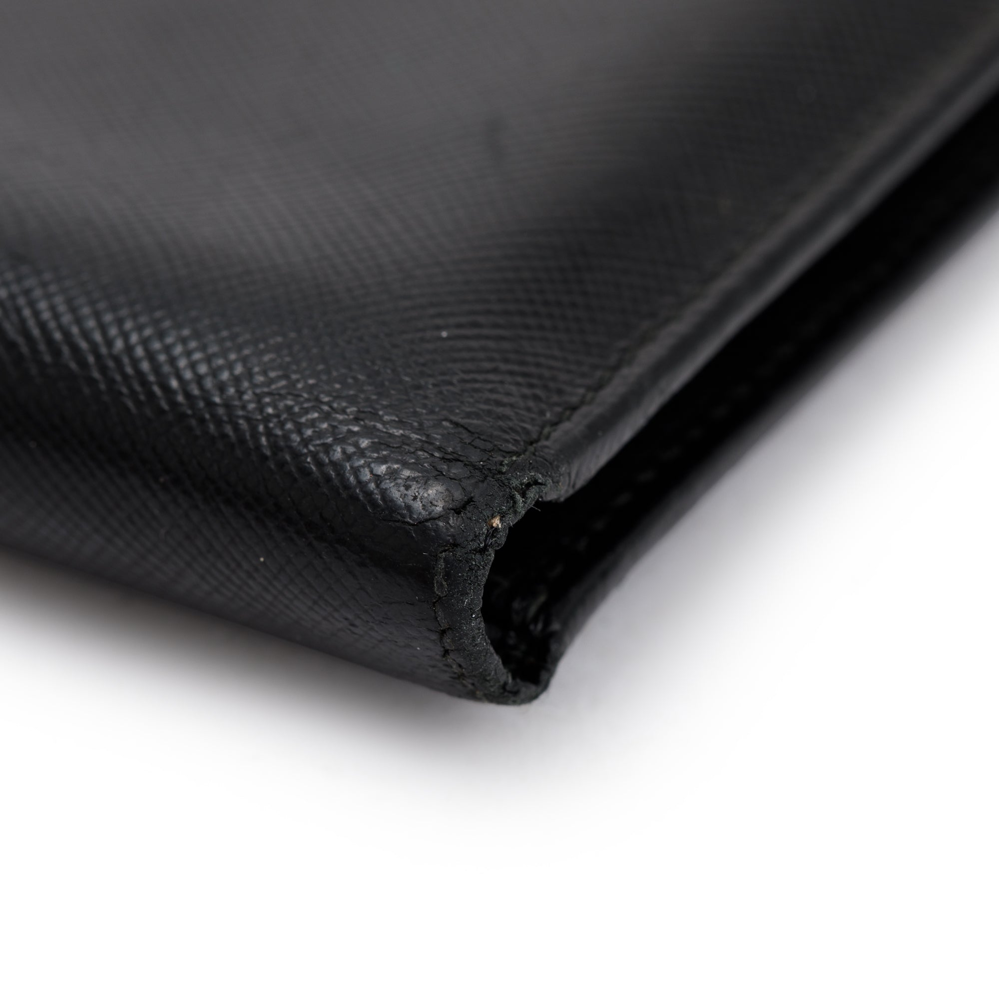 Prada Black Saffiano Leather Bi-Fold Wallet