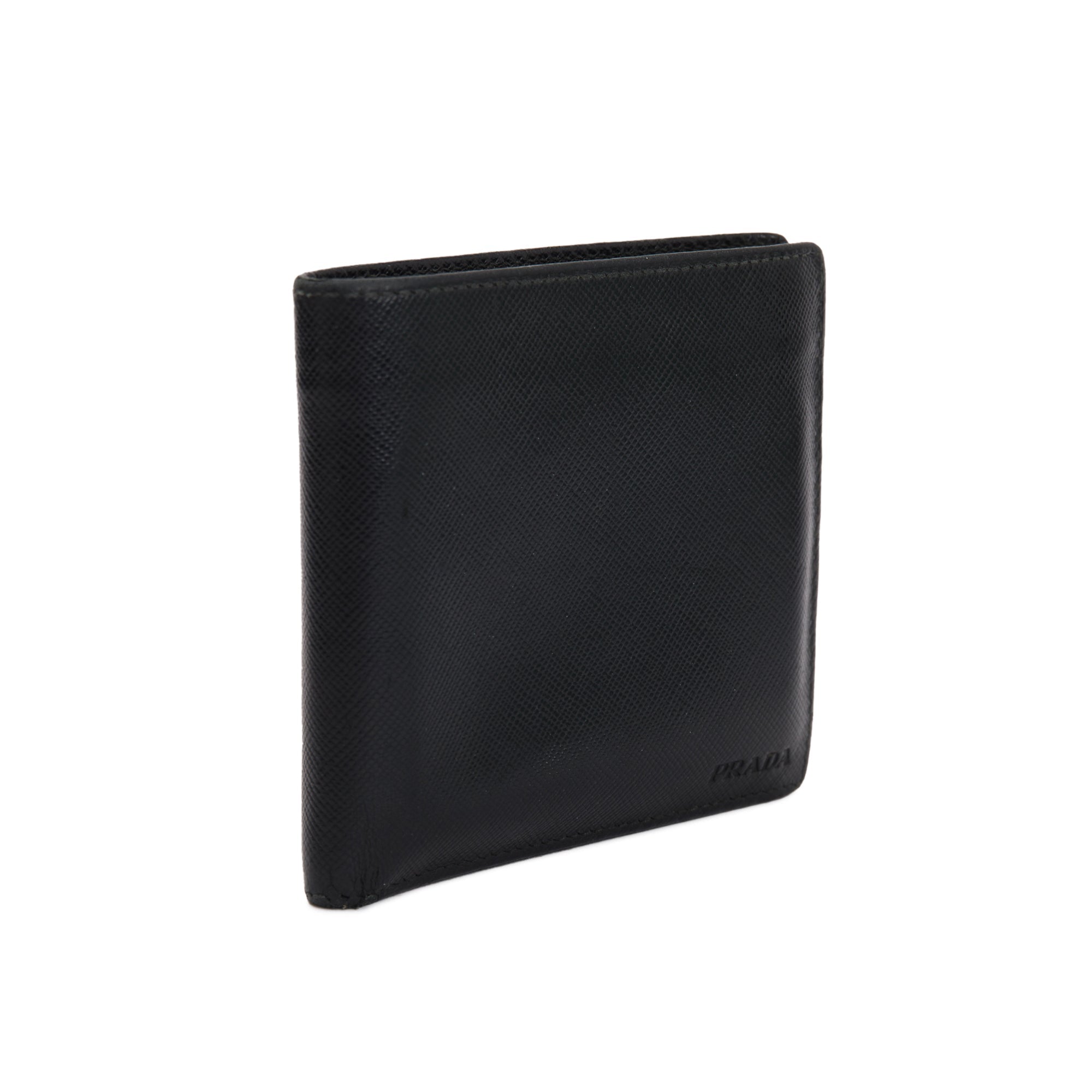 Prada Black Saffiano Leather Bi-Fold Wallet