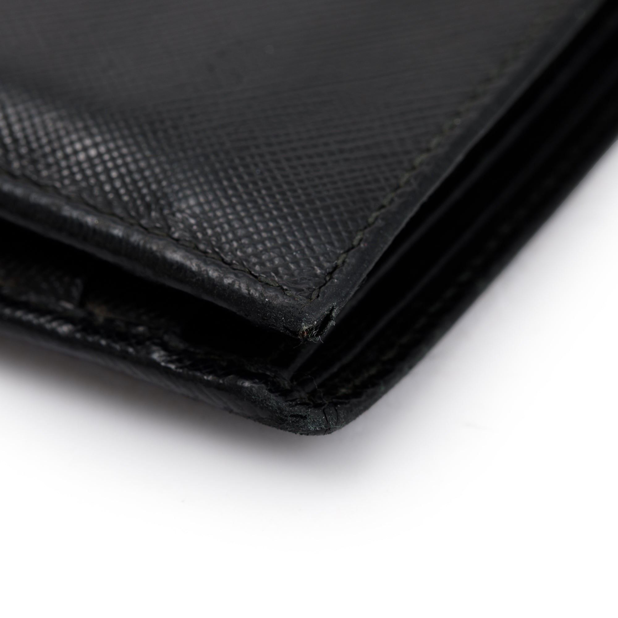 Prada Black Saffiano Leather Bi-Fold Wallet