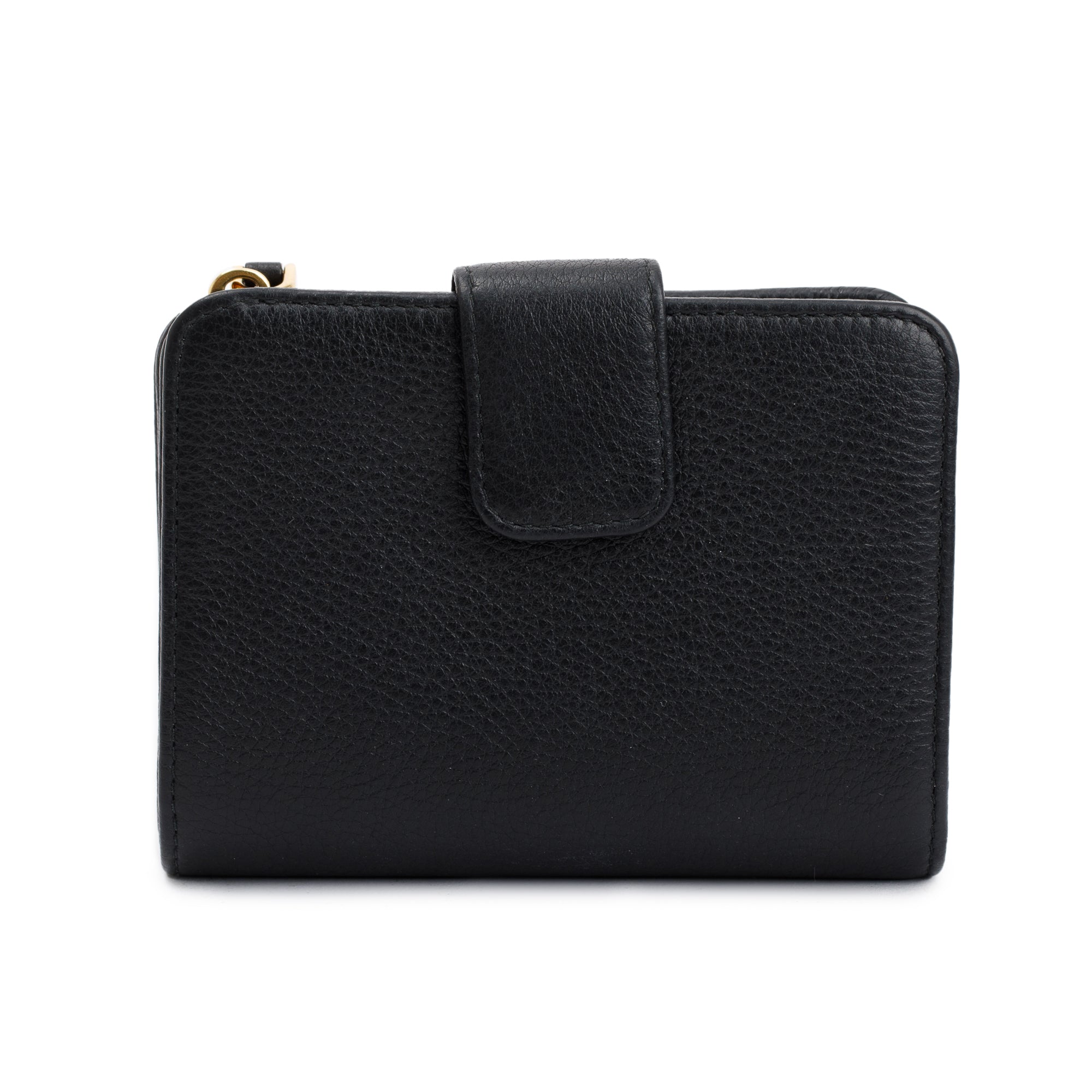 Prada Black Saffiano Leather Compact Wallet