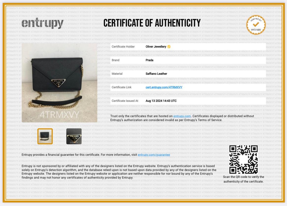 Prada Black Saffiano Leather Envelope Crossbody Bag