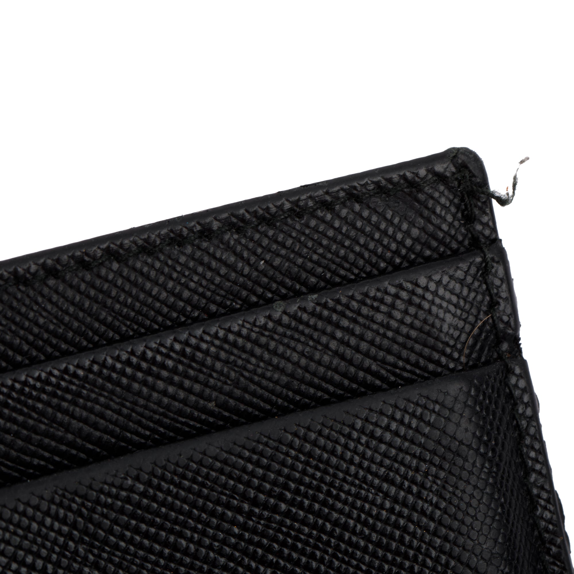 Prada Black Saffiano Leather Logo Card Holder