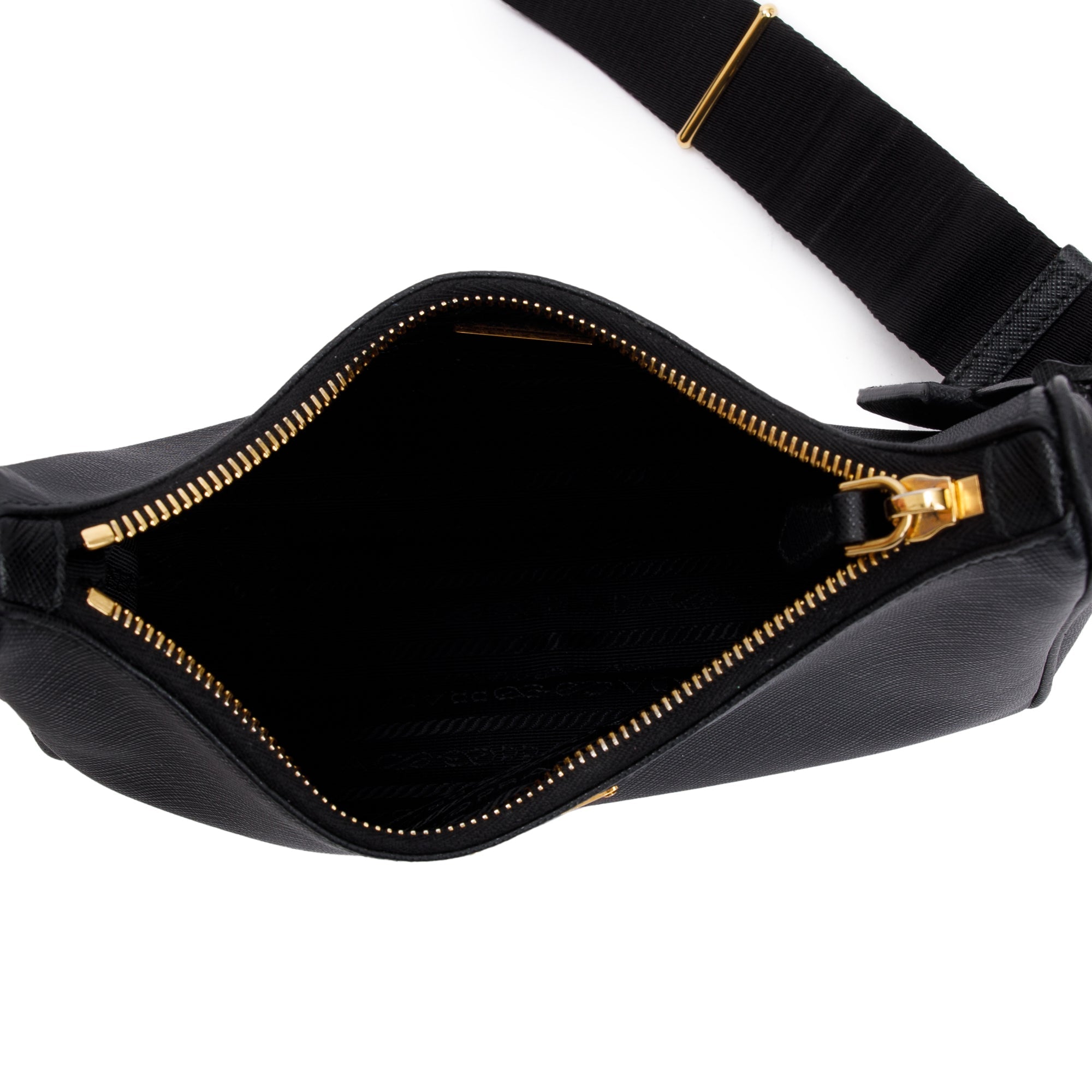 Prada Black Saffiano Leather Re-Edition 2005 Shoulder Bag