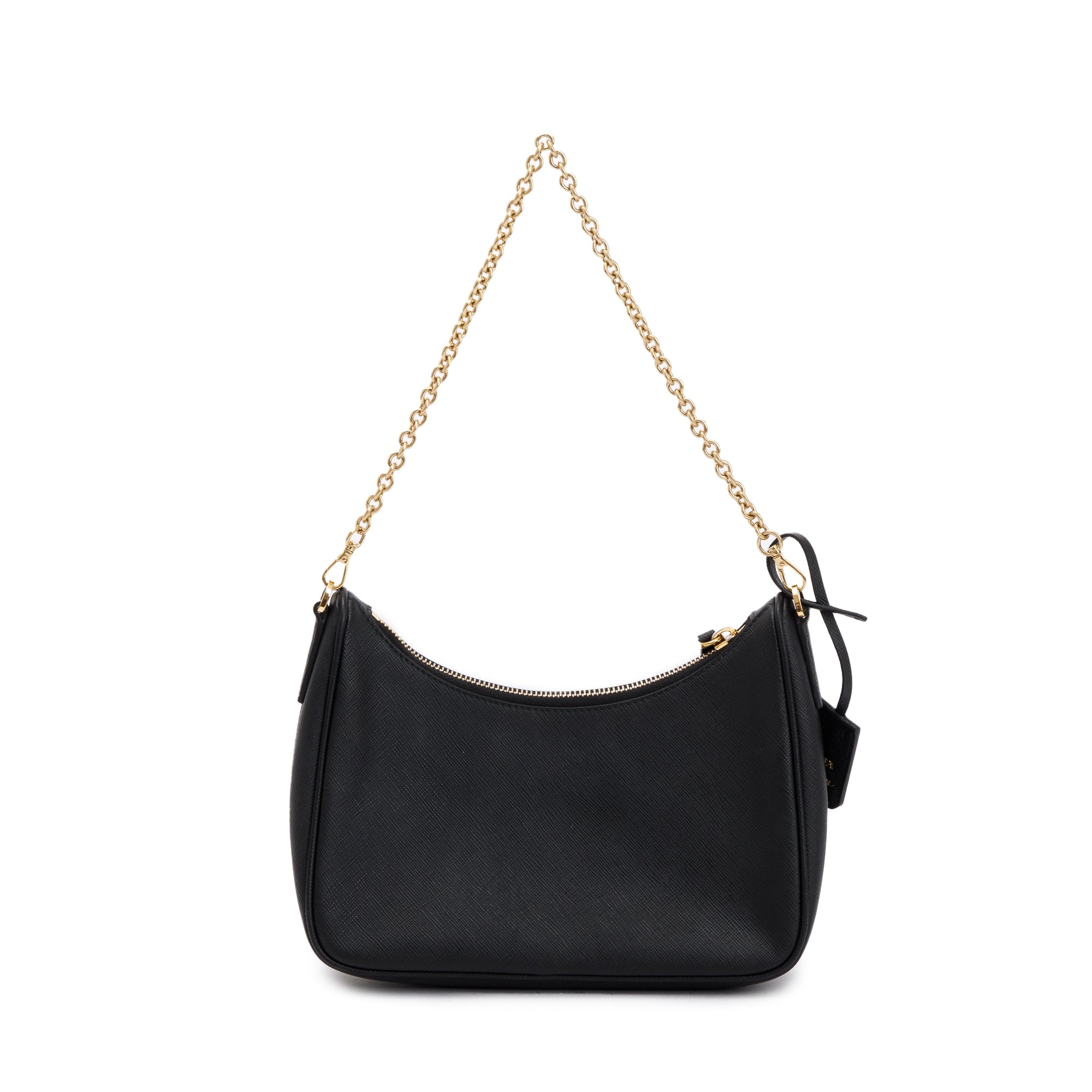 Prada Black Saffiano Leather Re-Edition 2005 Shoulder Bag w/ Box