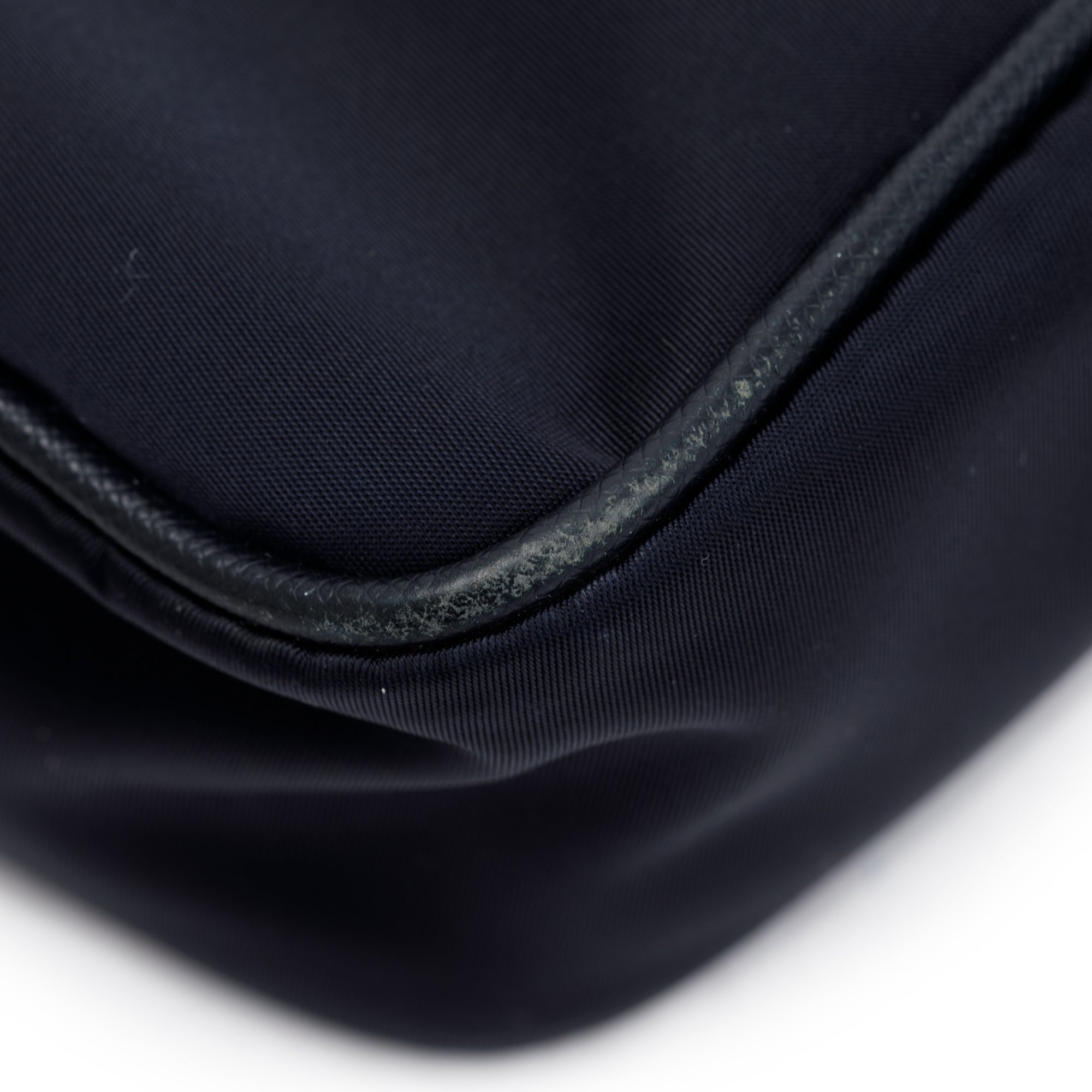 Prada Black Saffiano Leather-Trimmed Tessuto Nylon Messenger Bag