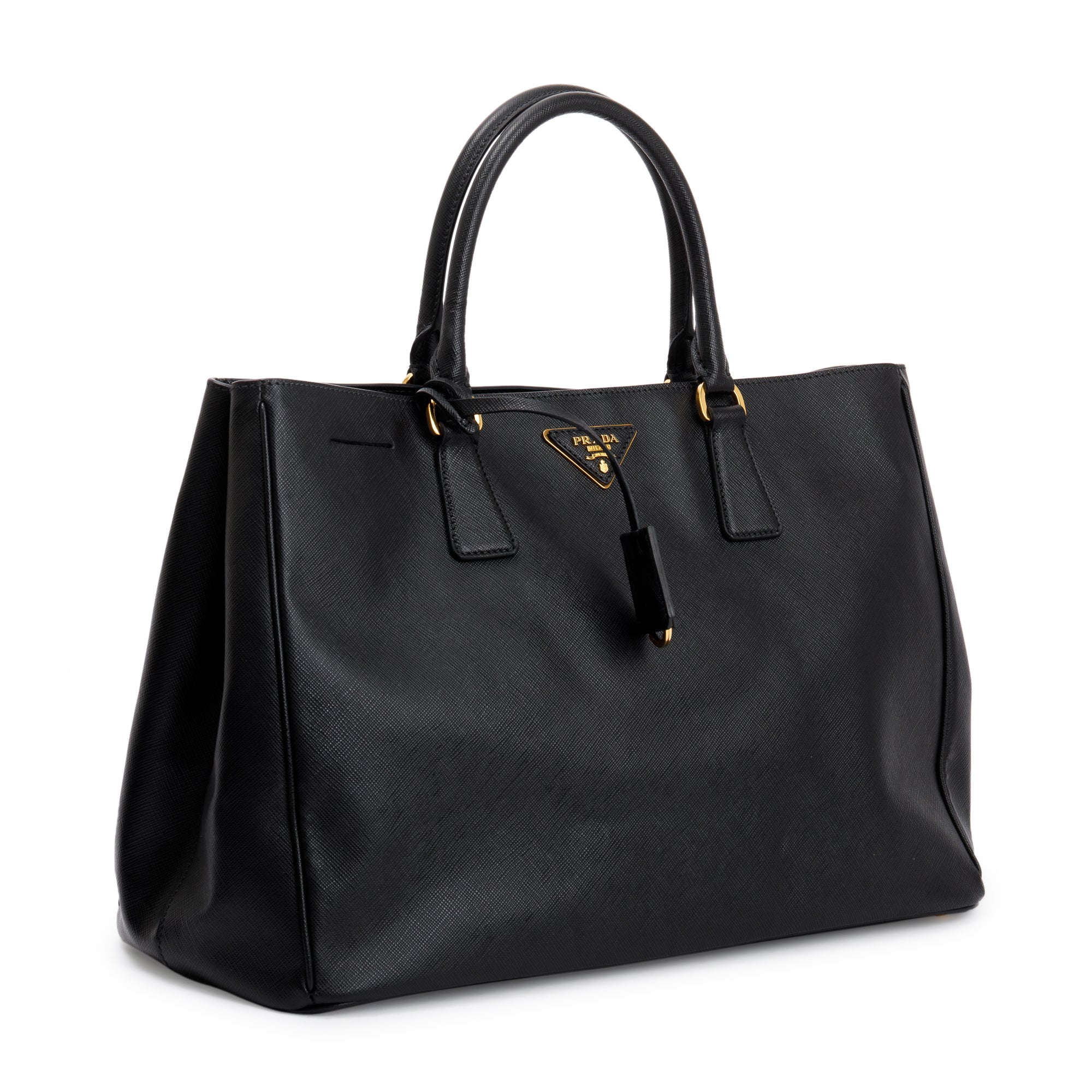 Prada Black Saffiano Lux Large Gardener's Tote w/ Authenticity Card & Receipt