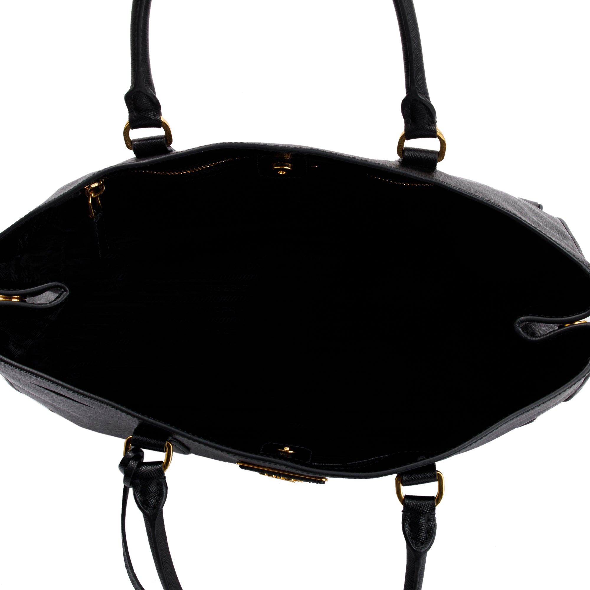 Prada Black Saffiano Lux Large Gardener's Tote w/ Authenticity Card & Receipt