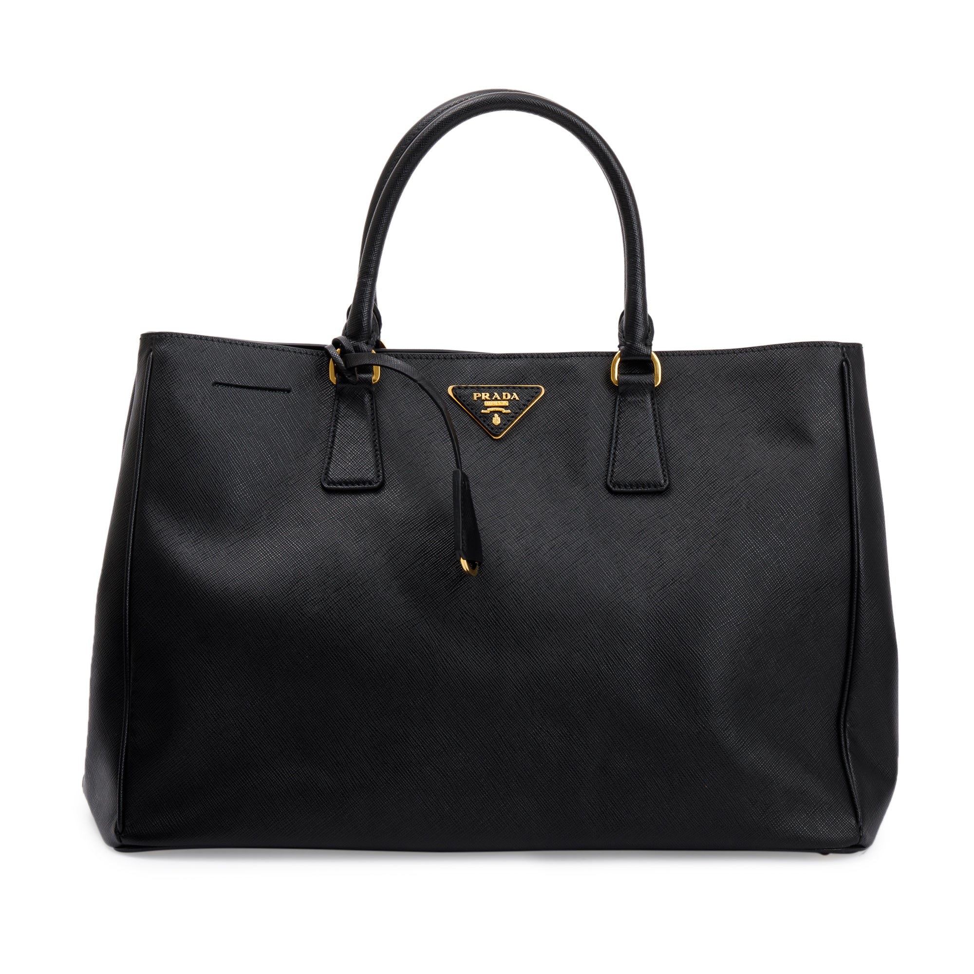 Prada Black Saffiano Lux Large Gardener's Tote w/ Authenticity Card & Receipt