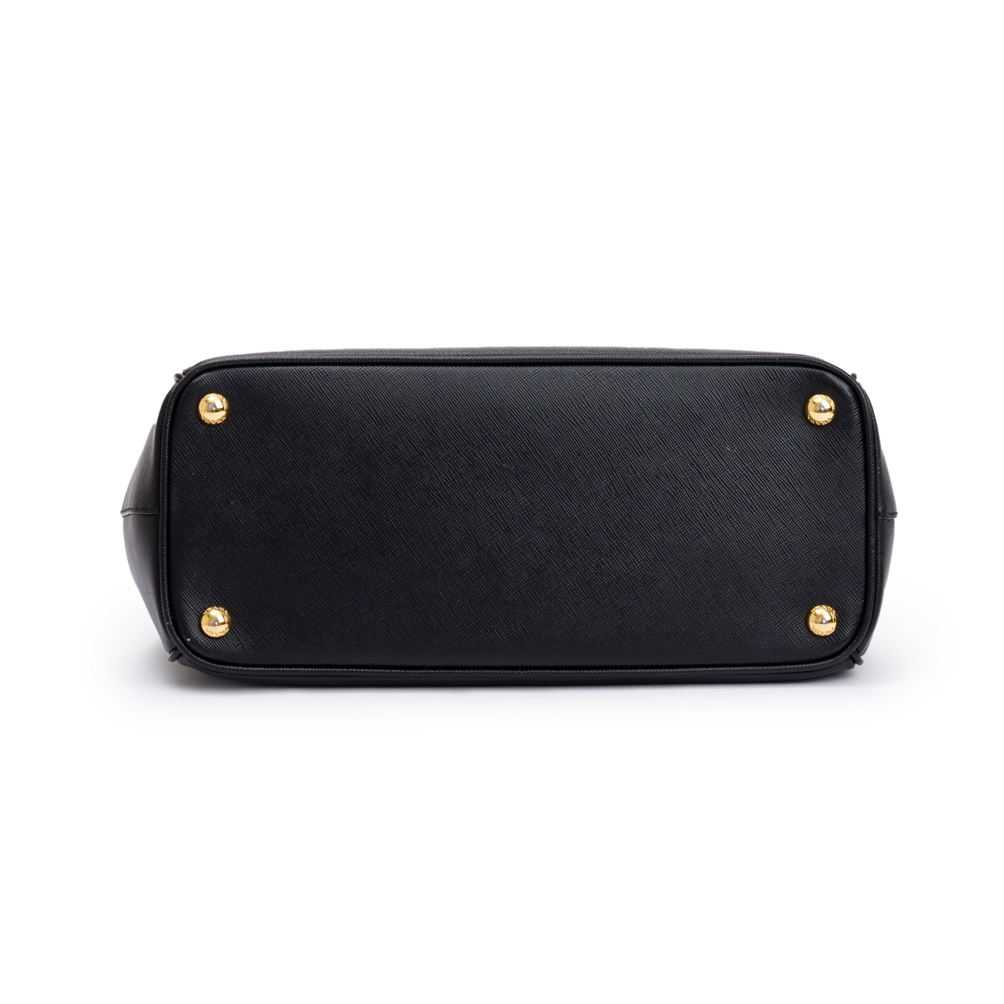 Prada Black Saffiano Lux Medium Double Zip Galleria Tote