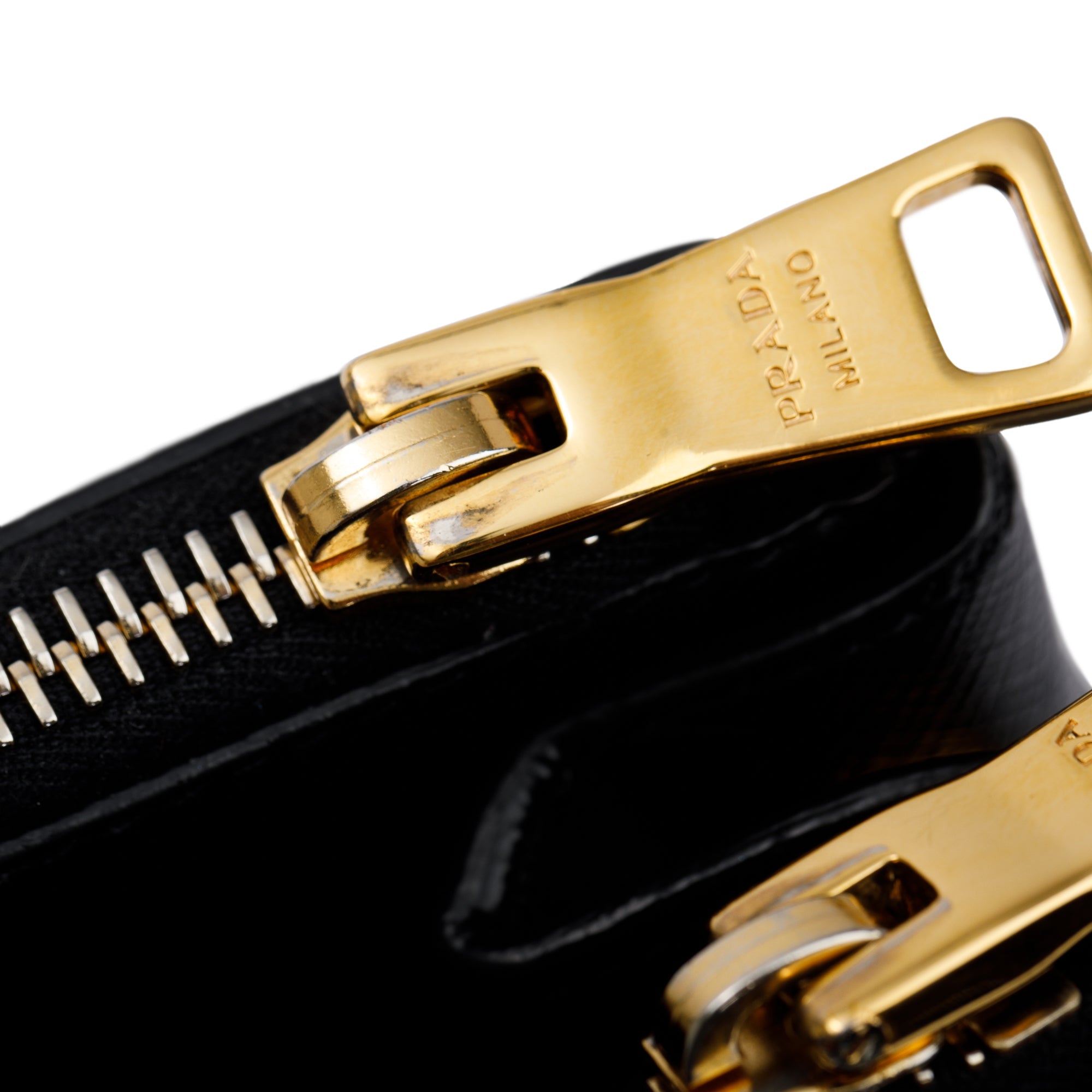 Prada Black Saffiano Lux Medium Double Zip Galleria Tote