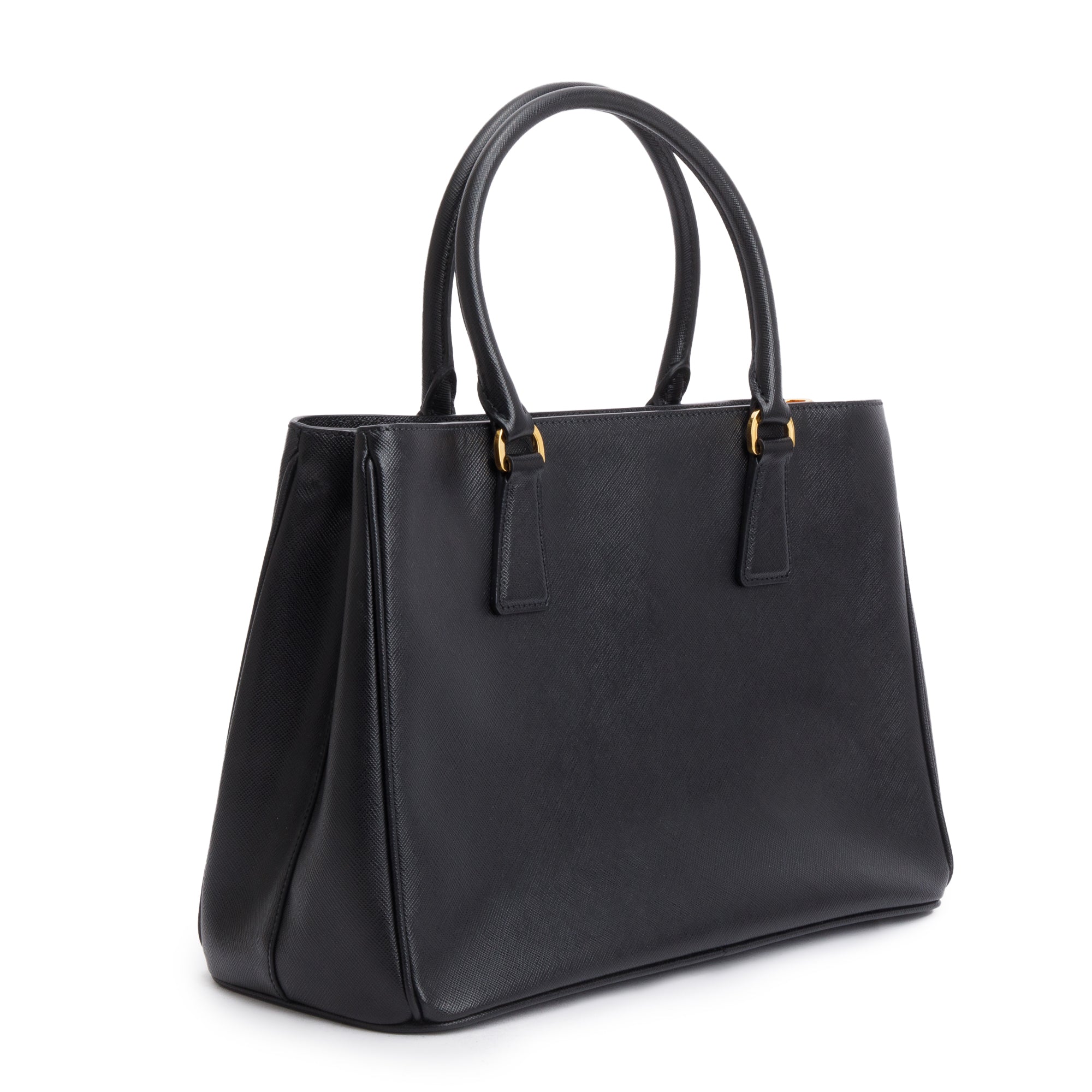 Prada Black Saffiano Lux Medium Galleria Tote w/ Strap