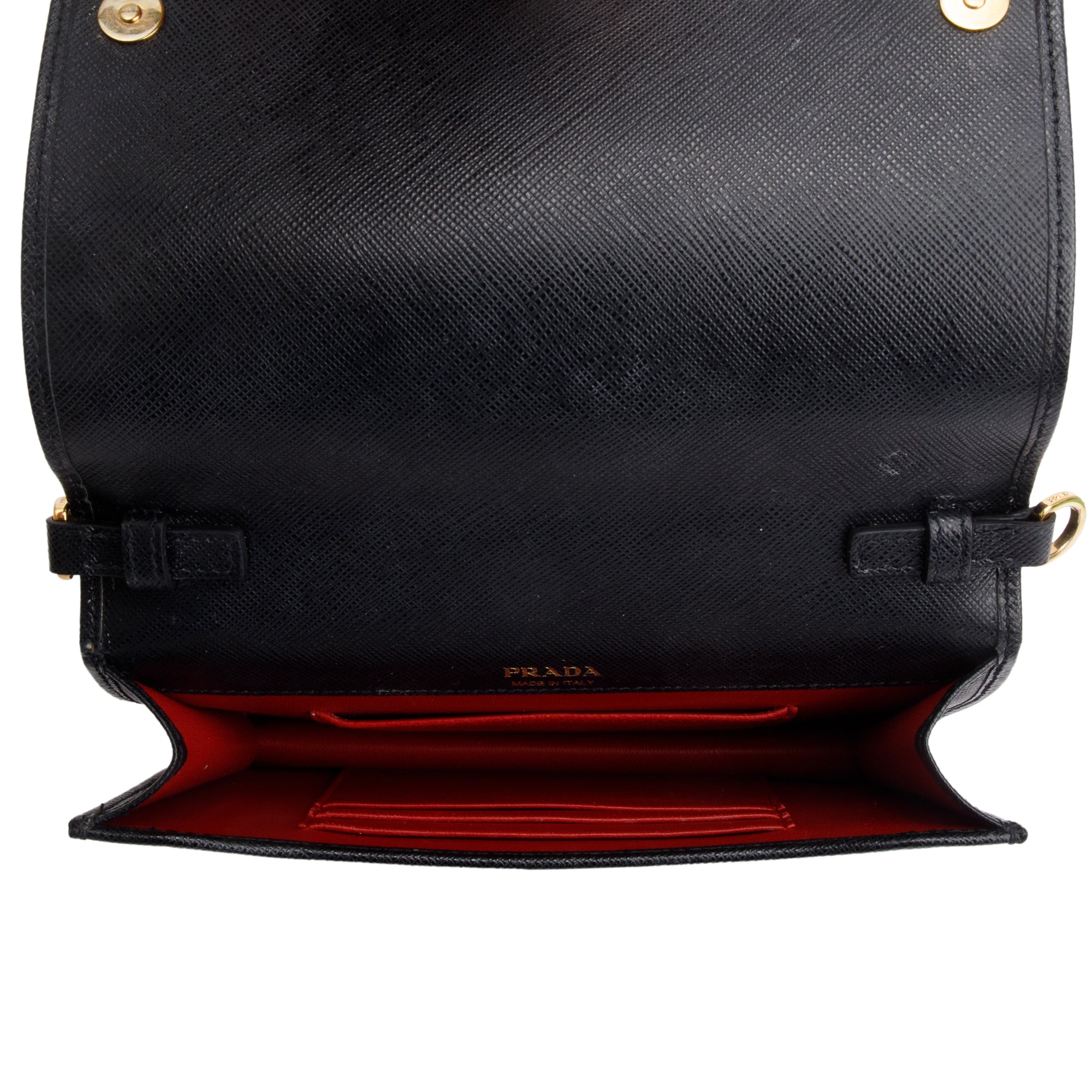 Prada Black Saffiano Lux Mini Shoulder Bag