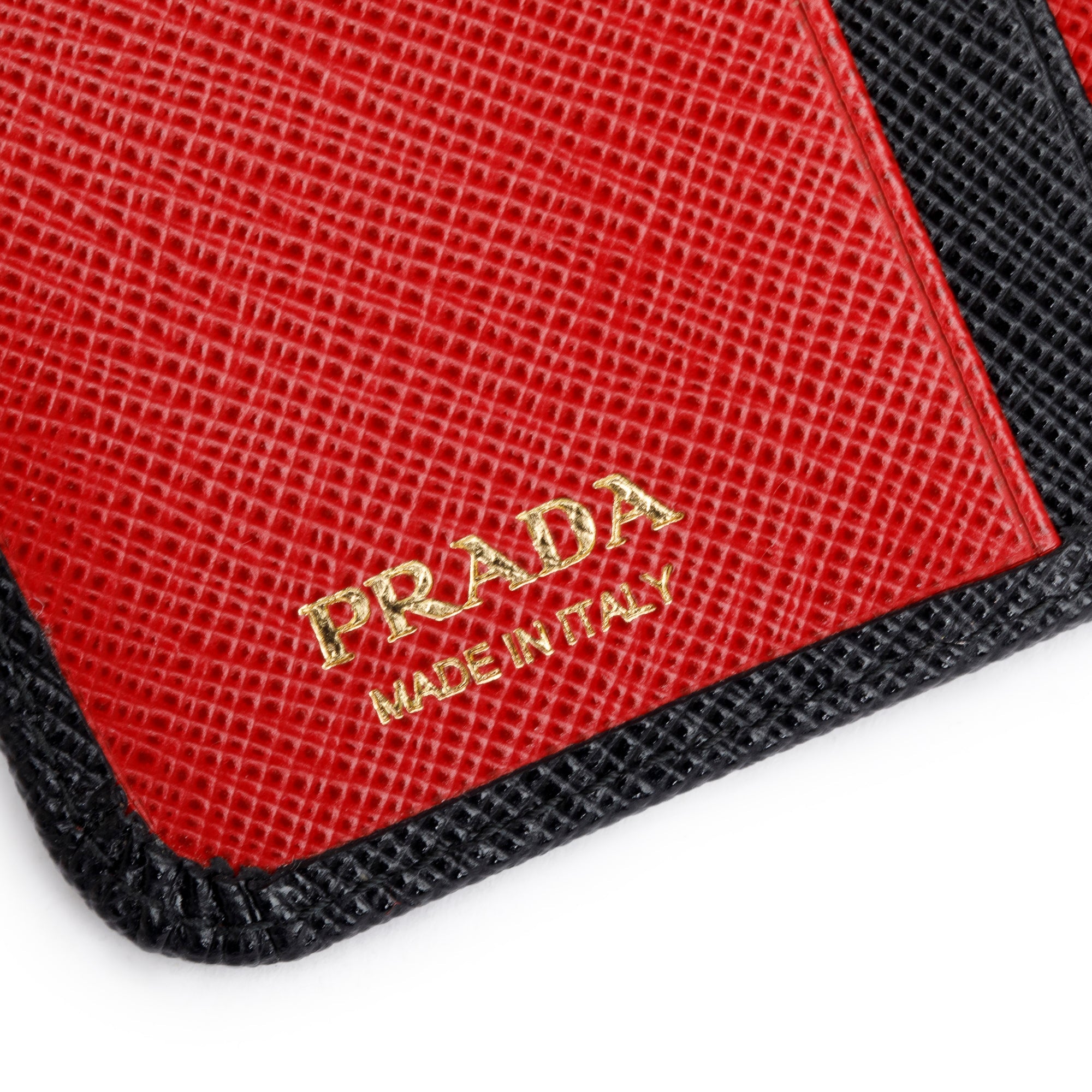 Prada Black Saffiano Metal Compact Wallet w/ Box