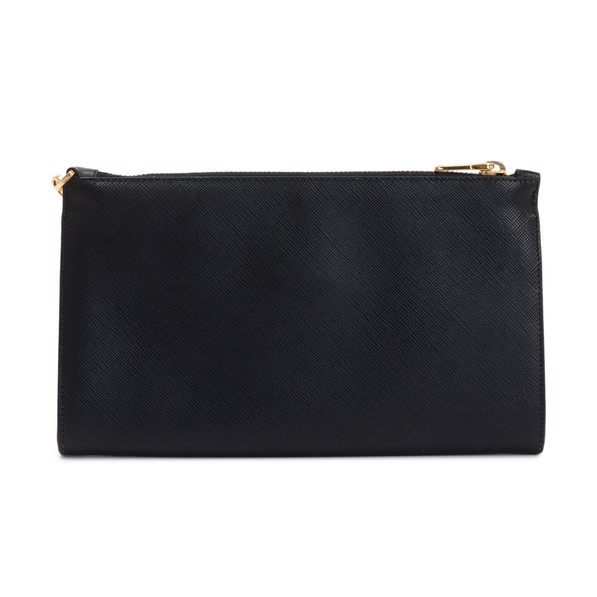 Prada Black Saffiano Wristlet Clutch w/ Box