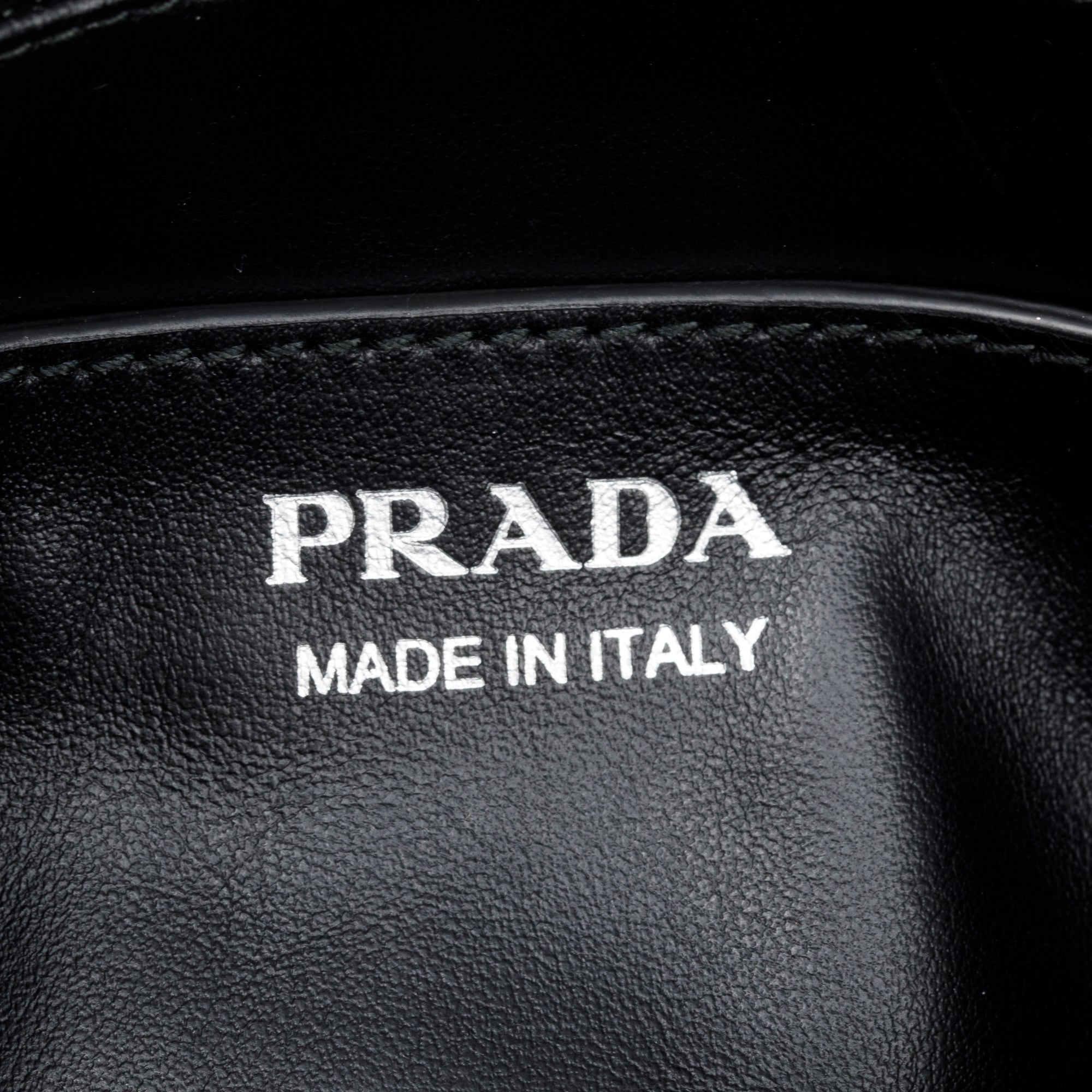 Prada Black Soft Calf Impuntu Logo Diagramme Camera Belt Bag w/ Authenticity Card