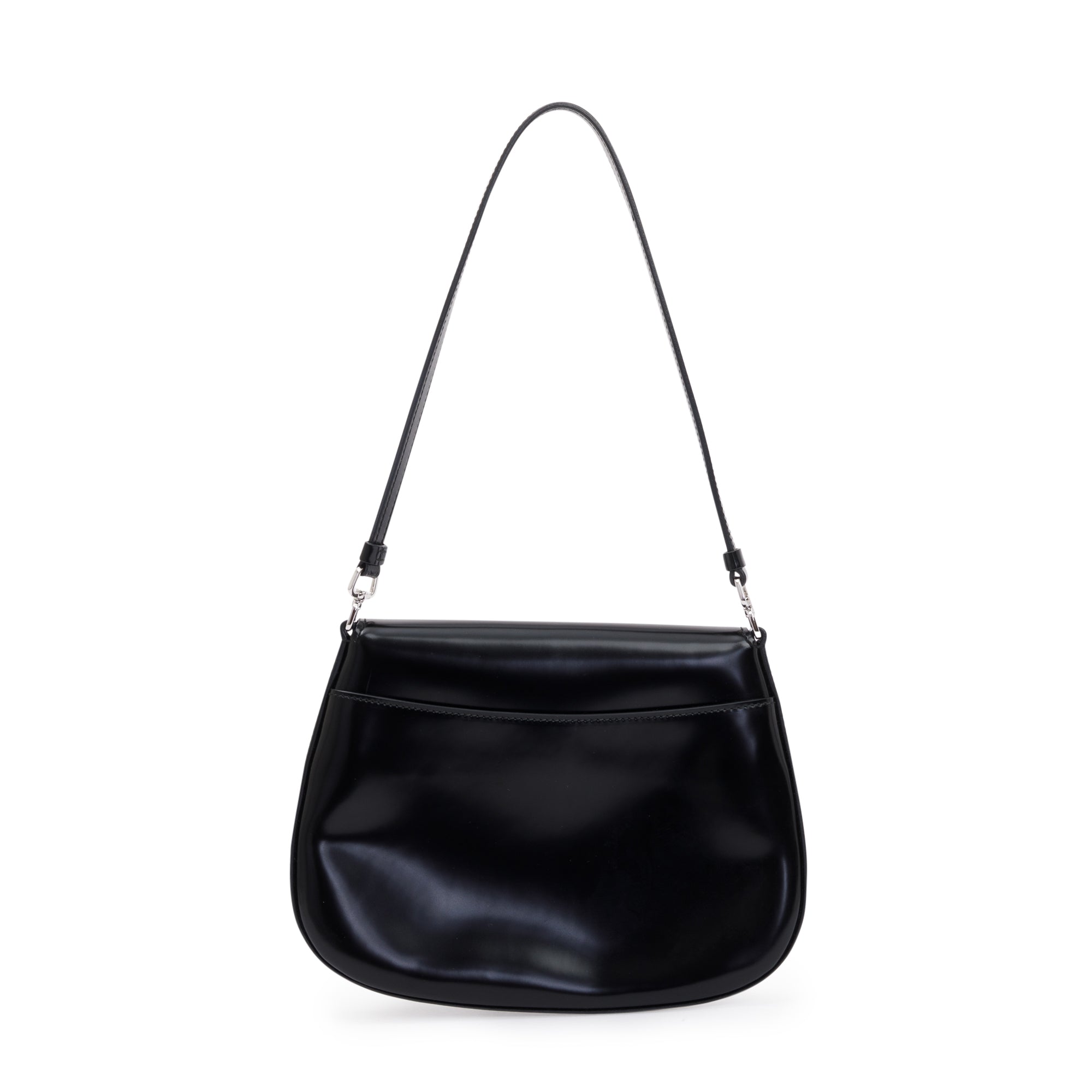 Prada Black Spazzolato Leather Cleo Flap Bag