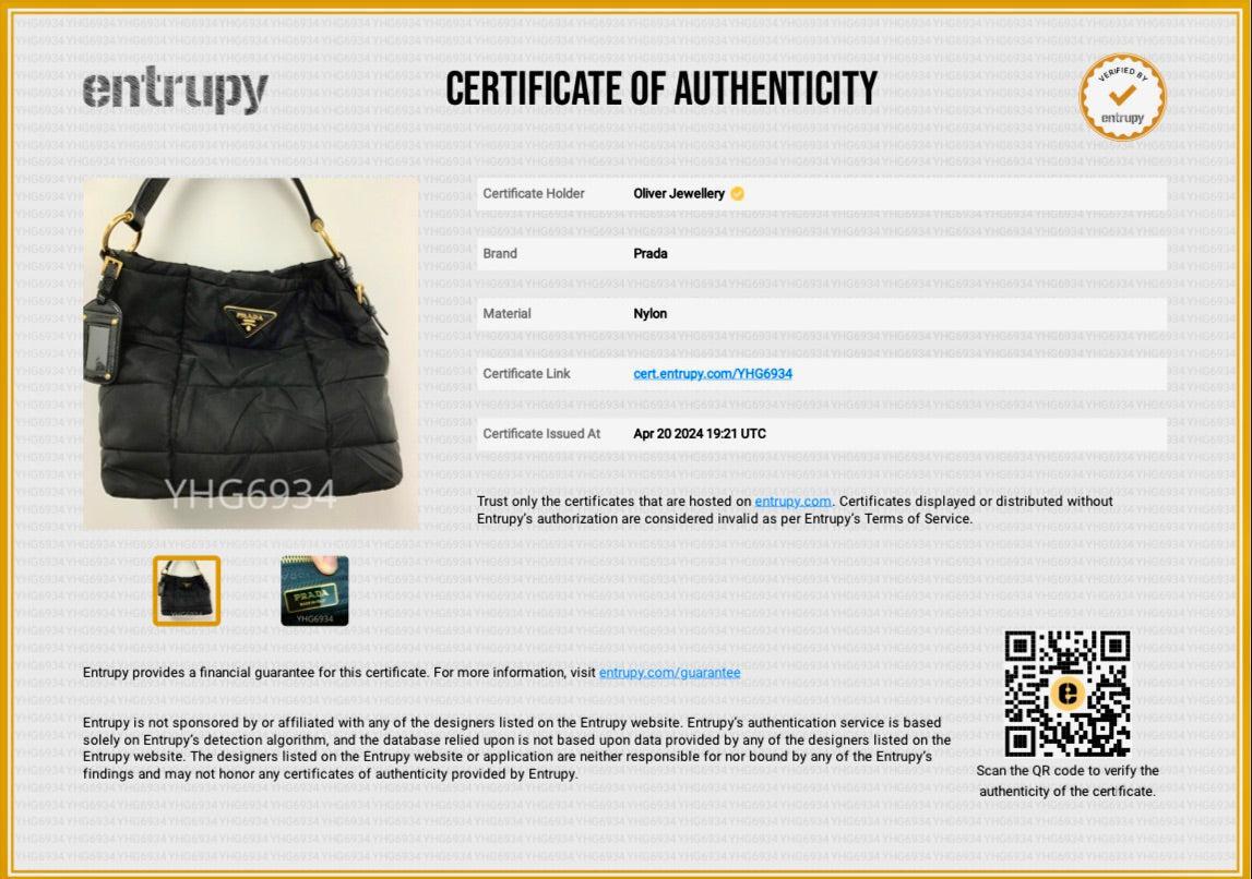 Prada Black Tessuto Impunture Hobo Bag