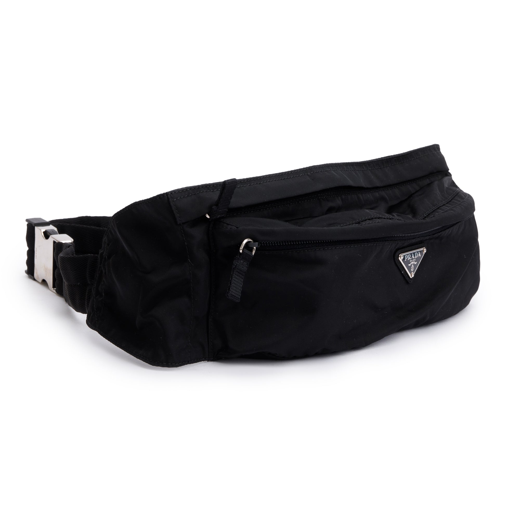 Prada Black Tessuto Nylon Belt Bag