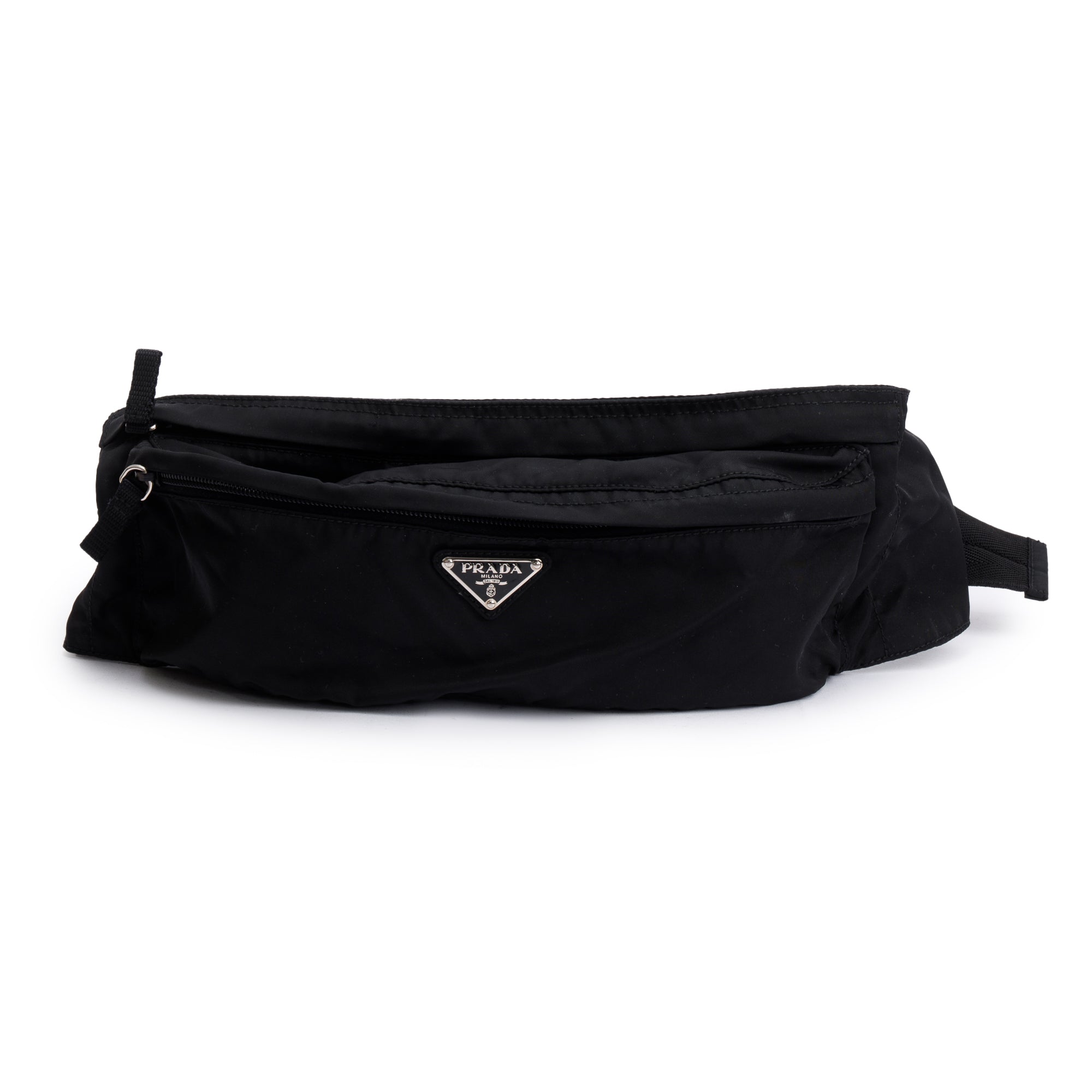 Prada Black Tessuto Nylon Belt Bag