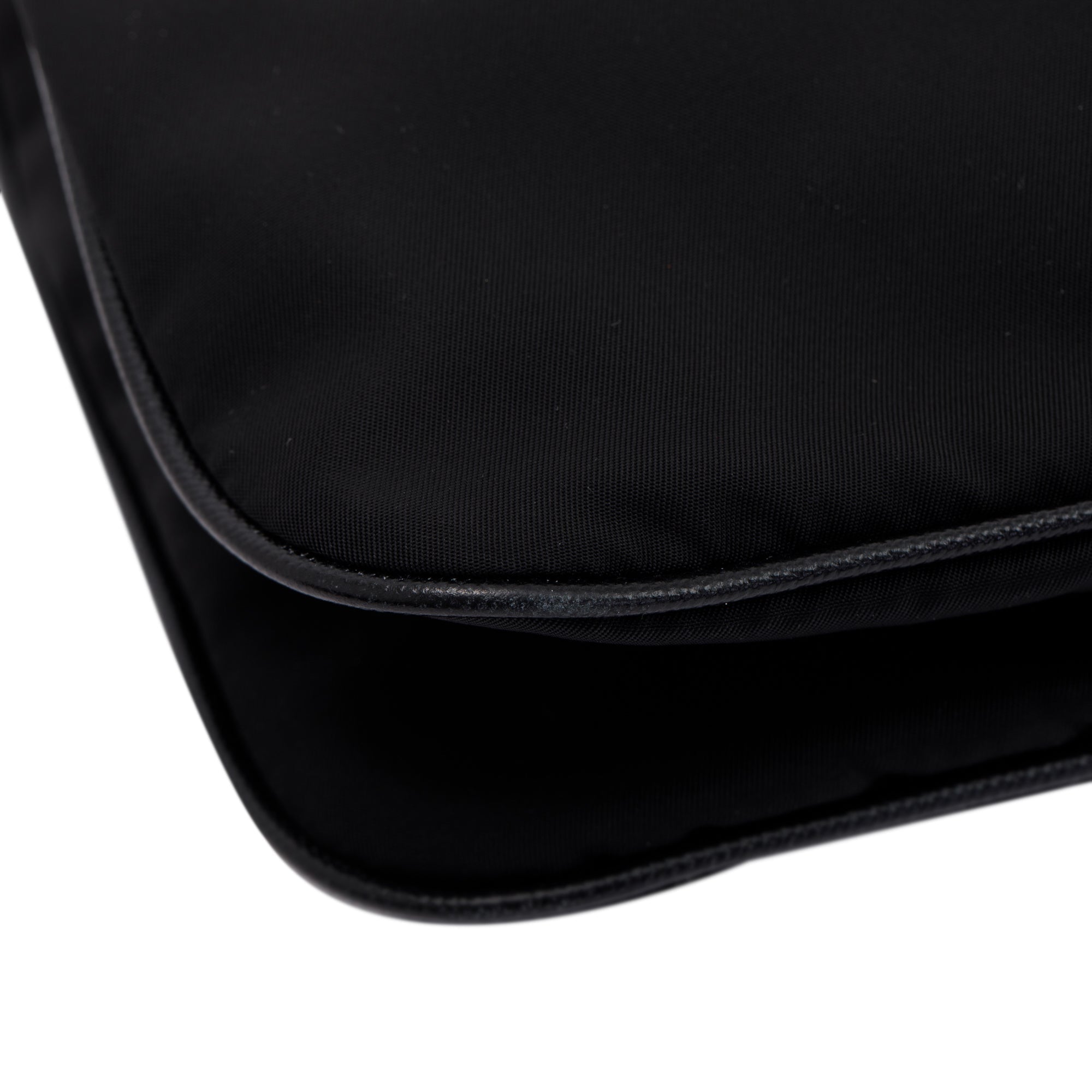 Prada Black Tessuto Nylon Flat Messenger Bag