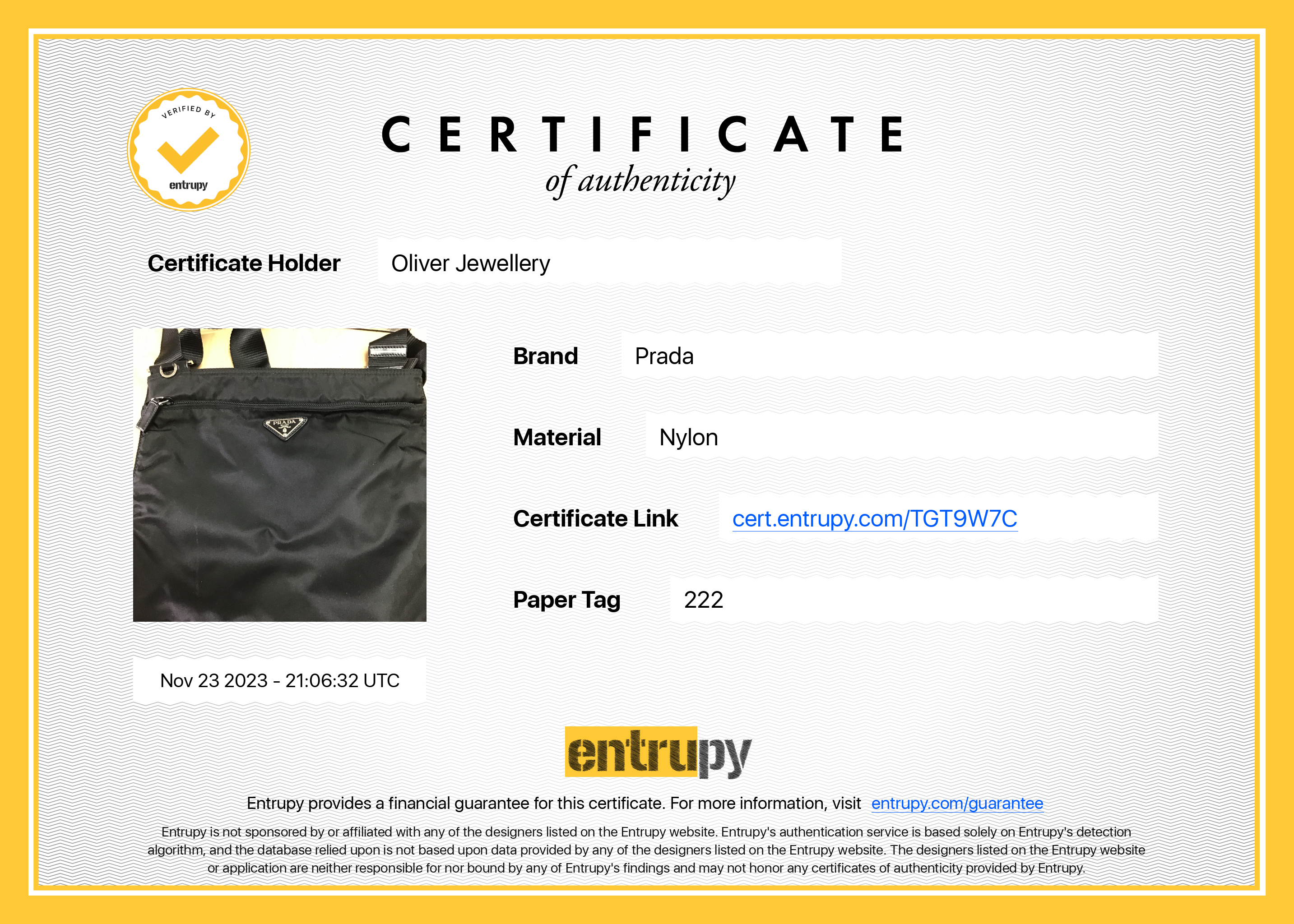 Prada Black Tessuto Nylon Flat Messenger Bag